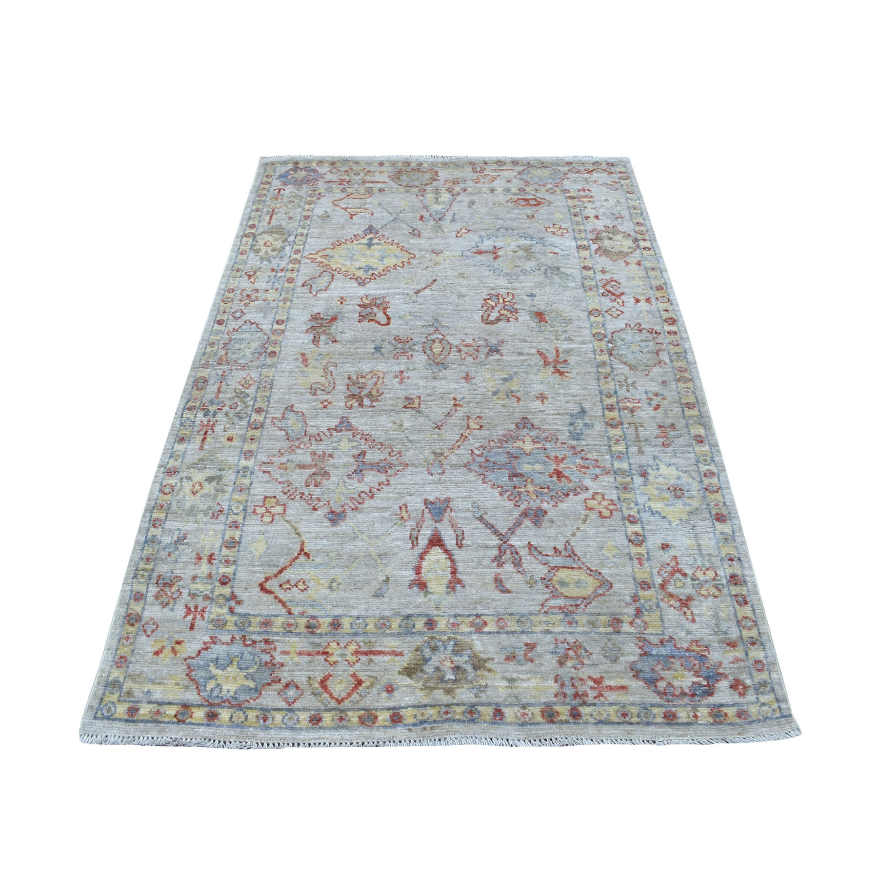 Agra And Turkish Collection Hand Knotted Grey Rug No: 1113722