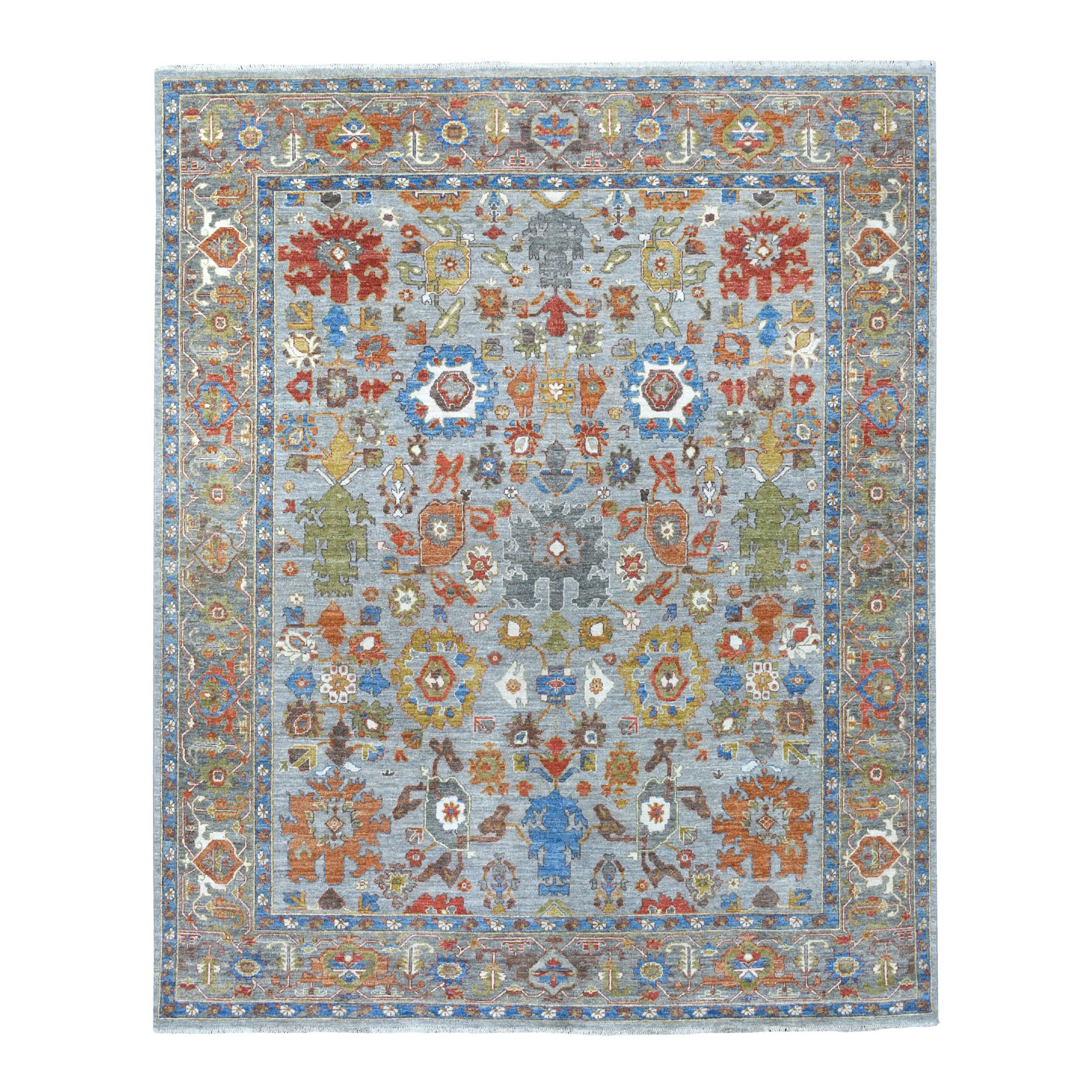 Nomadic And Village Collection Hand Knotted Grey Rug No: 1113826