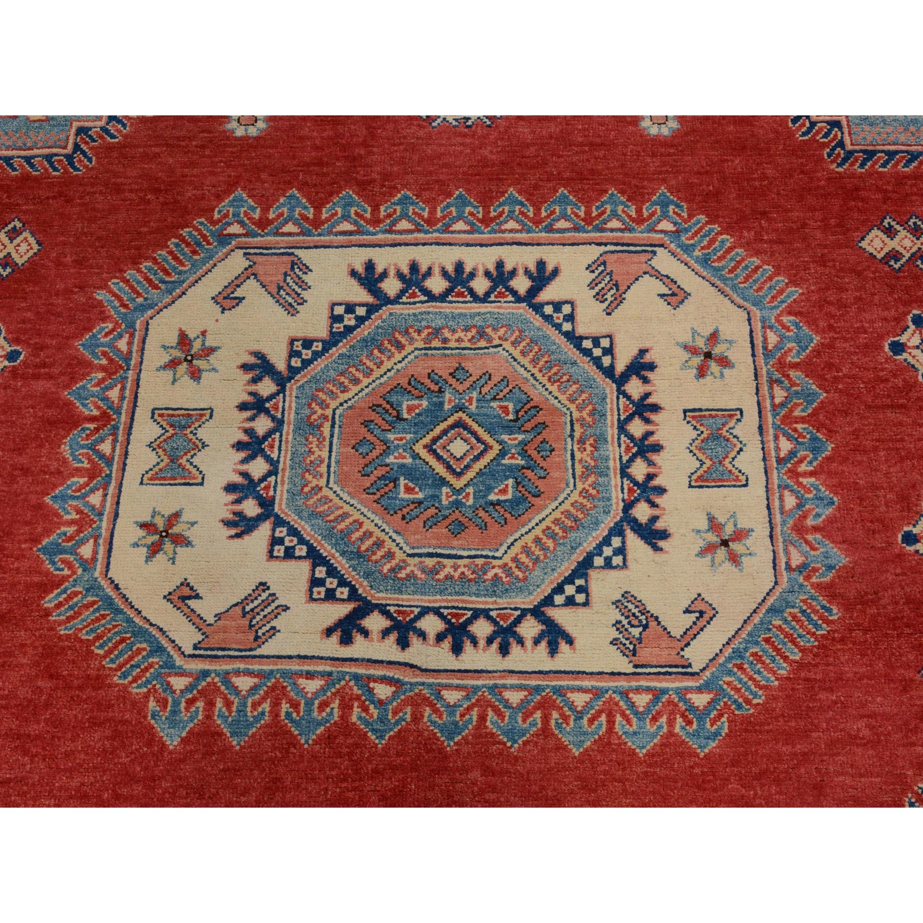 10-x13-10   Red Special Kazak Tribal Design Pure Wool Hand Knotted Oriental Rug 