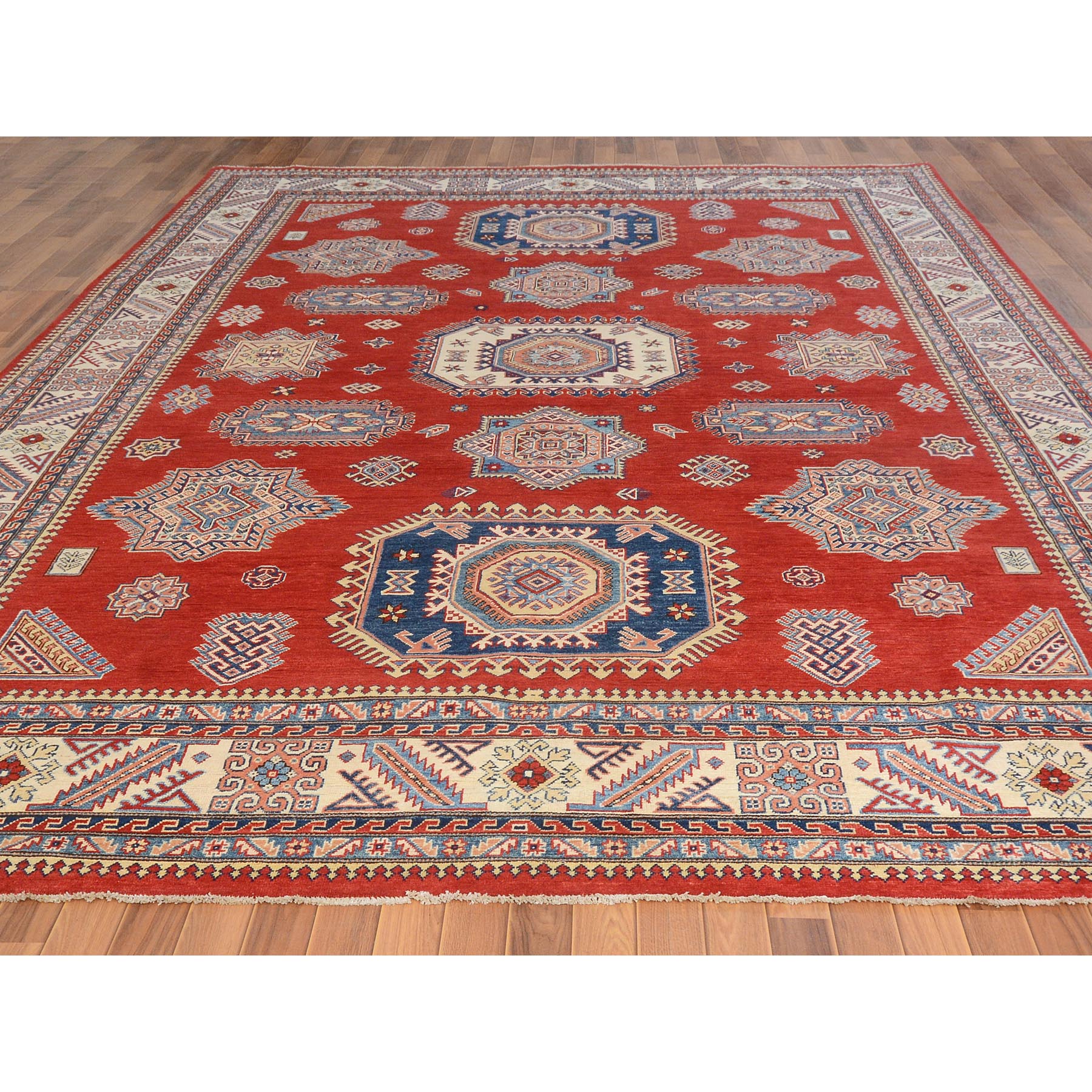 10-x13-10  Red Special kazak All Over Design Pure wool Hand Knotted Oriental Rug 