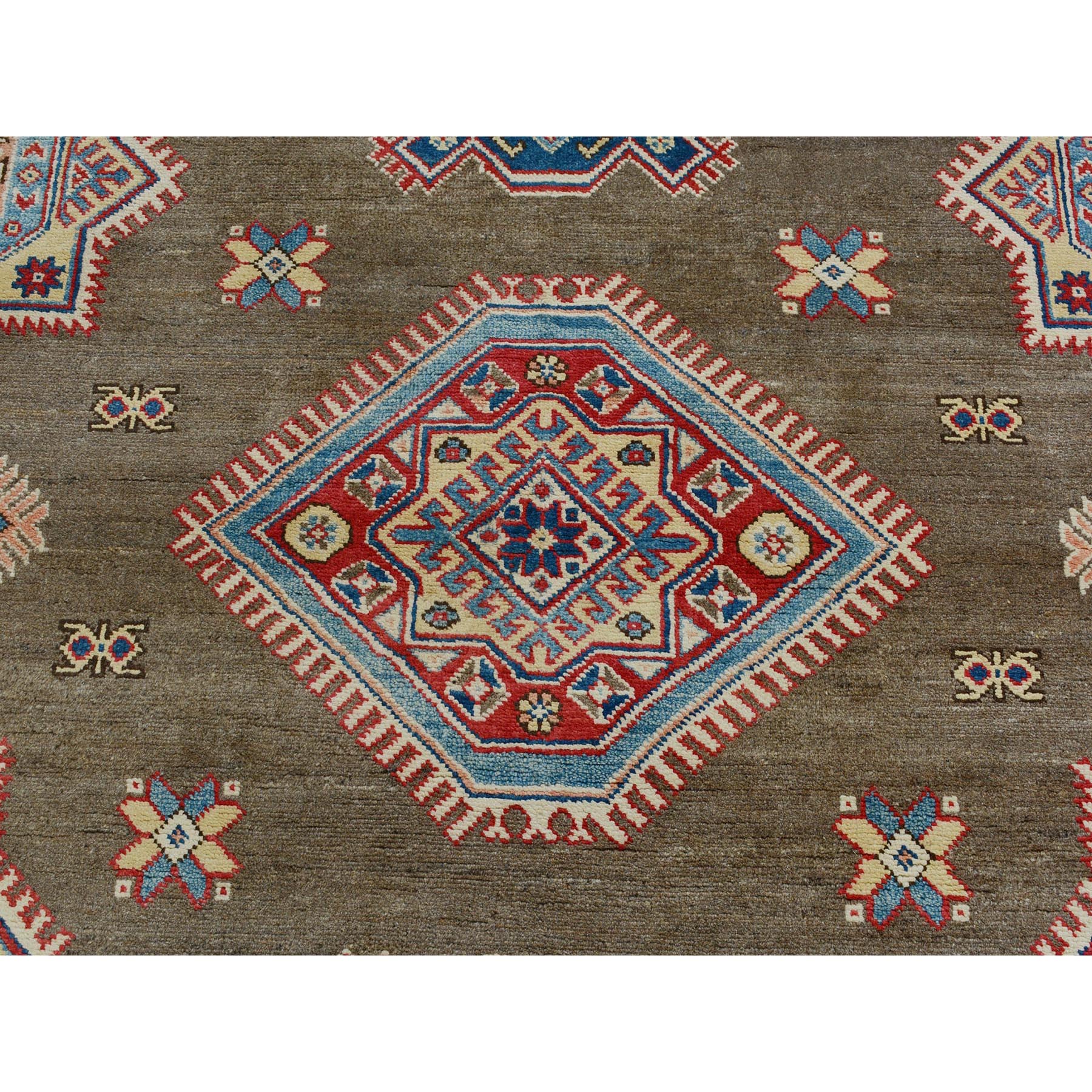 8-x9-6  Brown Special kazak All Over Design Pure wool Hand Knotted Oriental Rug 