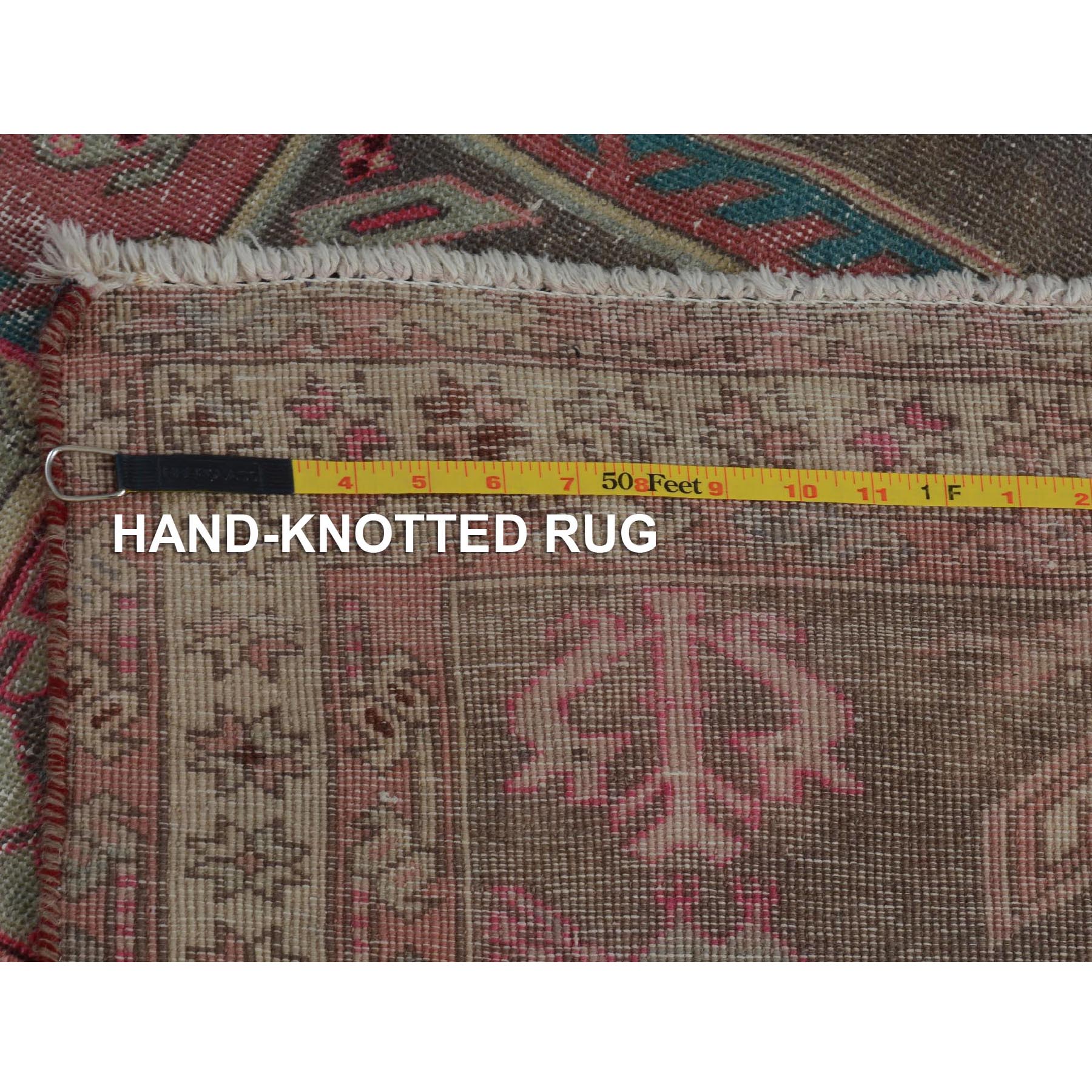 4-6 x10-8  Gray Old And Worn Down North West Persian Wide Runner Hand Knotted Oriental Rug 