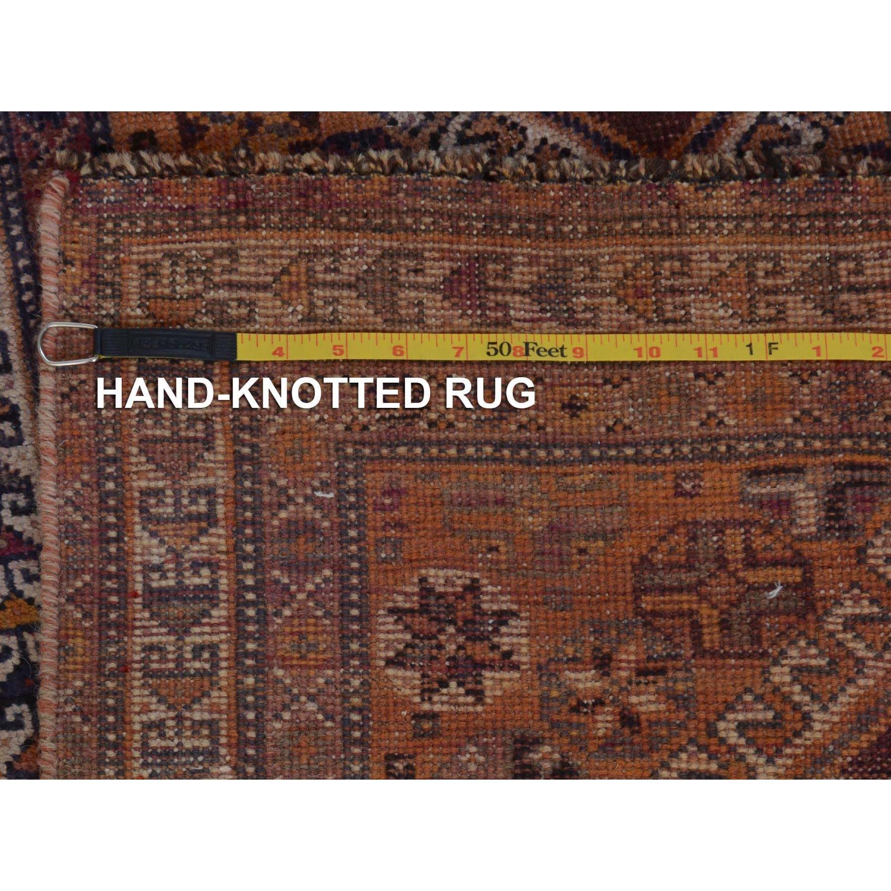 3-10 x9-1  Natural Colors Wide Runner Vintage And Worn Down Persian Shiraz Hand Knotted Oriental Rug 