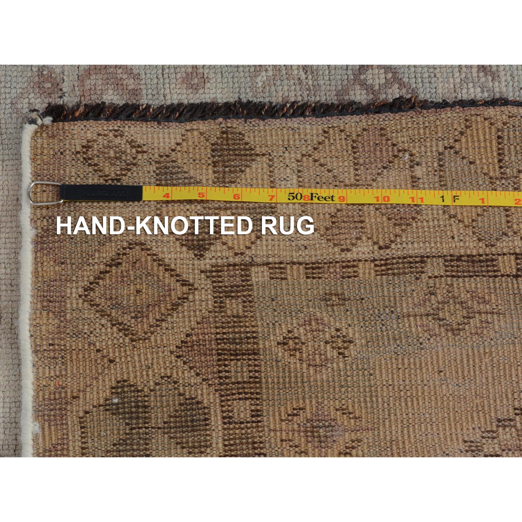 4-x7-10  Distressed Colors Vintage And Worn Down Persian Shiraz Wide Runner Pure Wool Bohemian Rug 