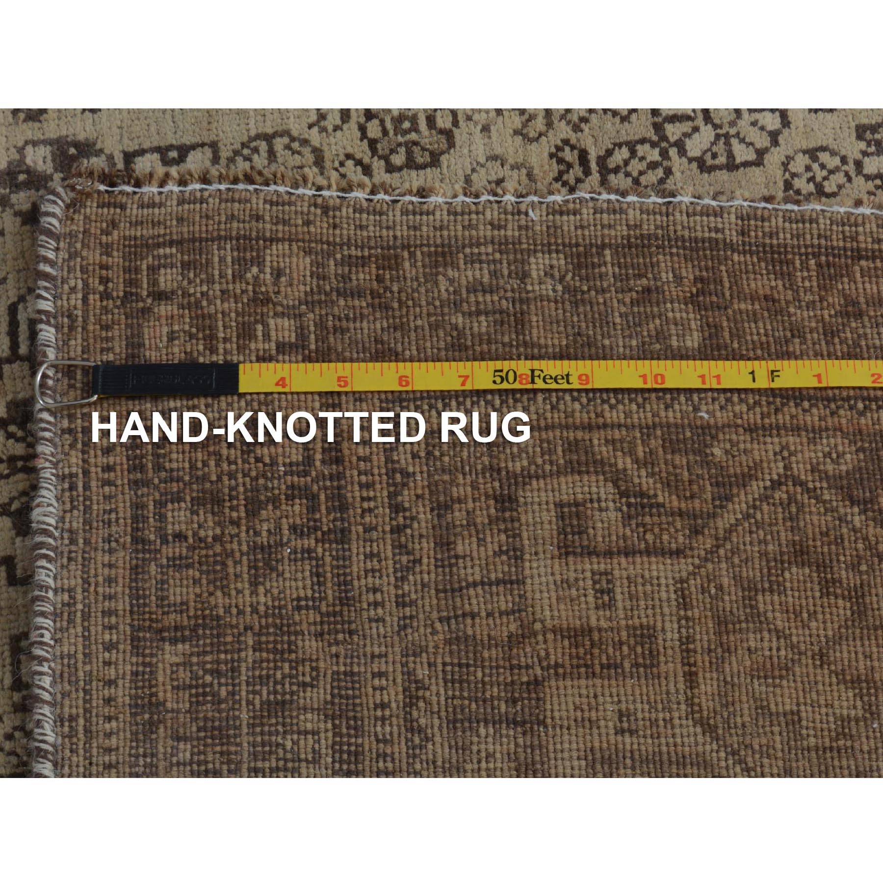 5-4 x8-7  Earth Tones Vintage and Worn Down Persian Qashqai Pure Wool Hand Knotted Oriental Rug 