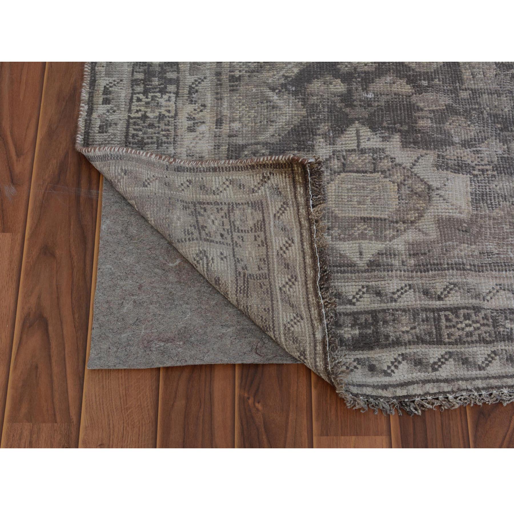6-10 x10- Distressed Colors Vintage Persian Shiraz Worn Down Pure Wool Hand Knotted Oriental Rug 
