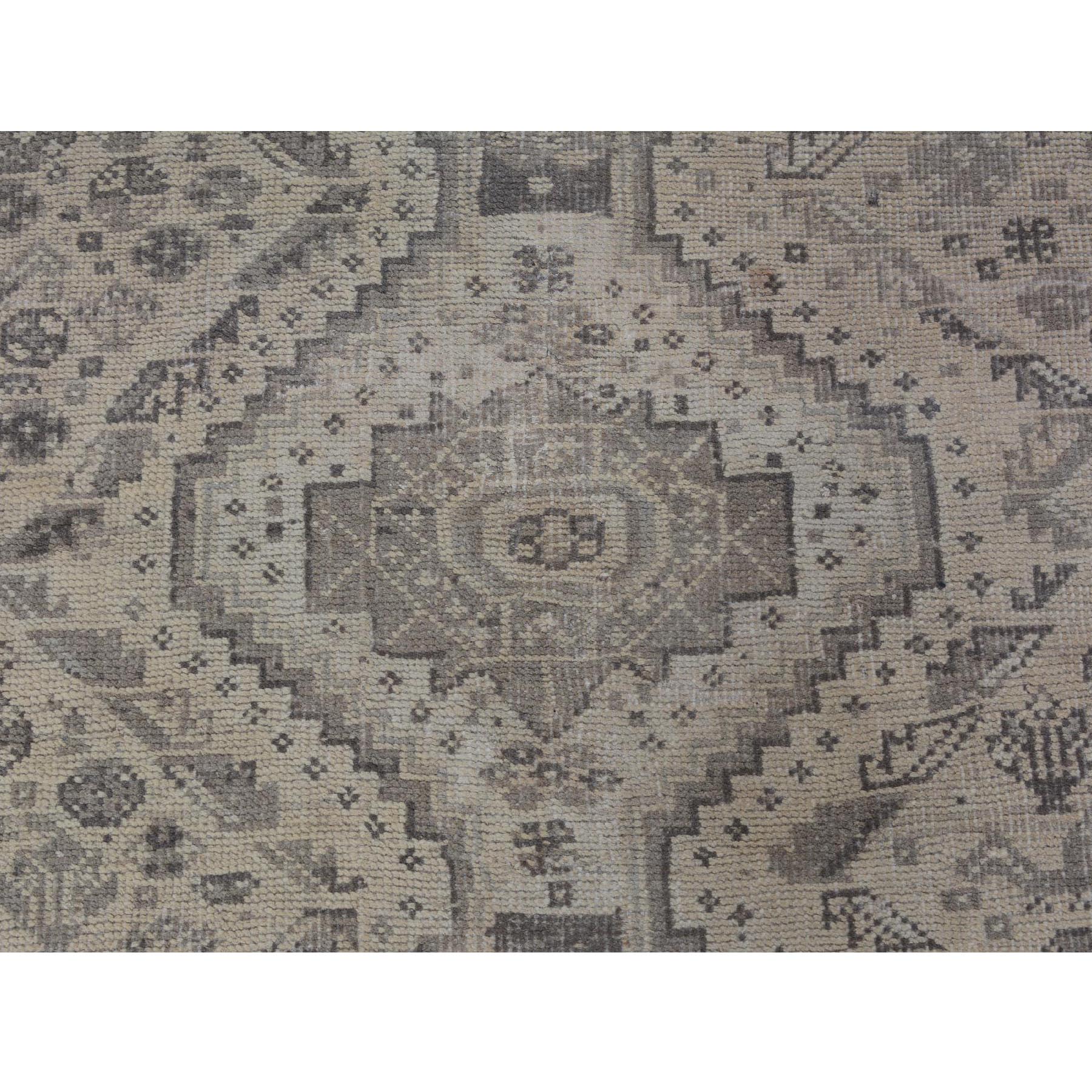 6-10 x10- Distressed Colors Vintage Persian Shiraz Worn Down Pure Wool Hand Knotted Oriental Rug 