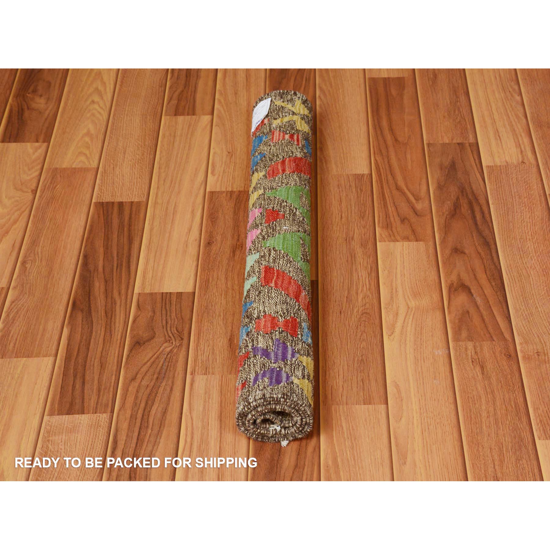 2'8"x3'8" Colorful Reversible Afghan Kilim Flat weave Pure Wool Hand Woven Oriental Rug Sh57544