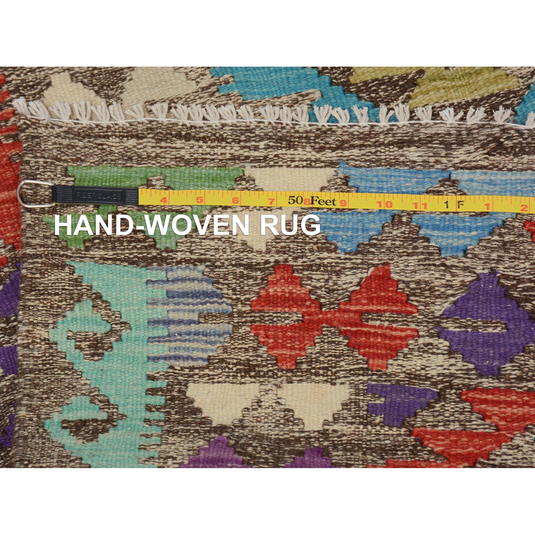 2'7"x3'10" Colorful Reversible Afghan Kilim Flat Weave Pure Wool Hand Woven Oriental Rug Sh57547