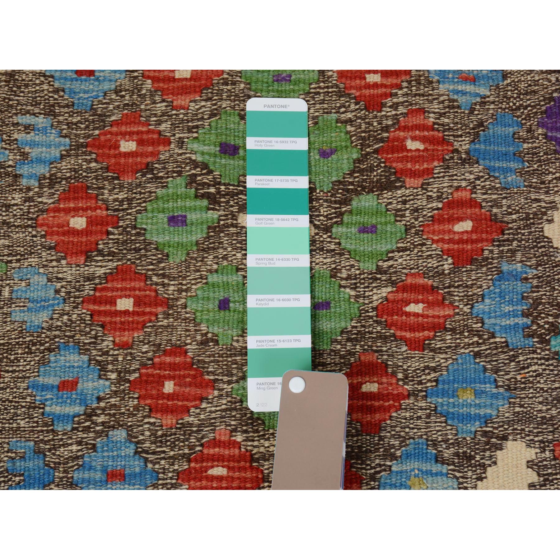 2'9"x4' Colorful Reversible Afghan Kilim Flat Weave Pure Wool Hand Woven Oriental Rug Sh57551