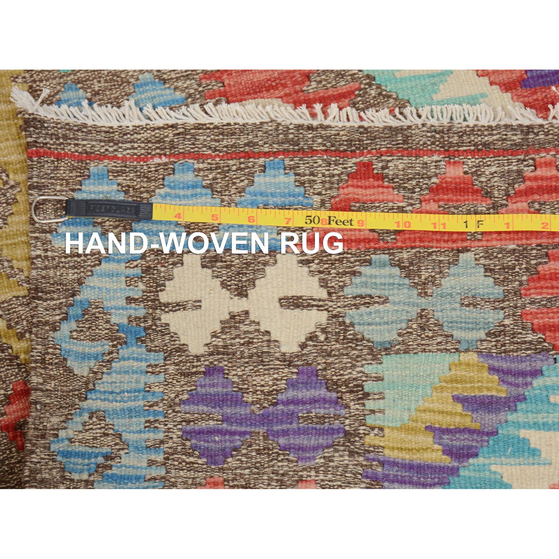 3'x4' Colorful Reversible Geometric Design Afghan Kilim Flat Weave Pure Wool Hand Woven Oriental Rug Sh57572