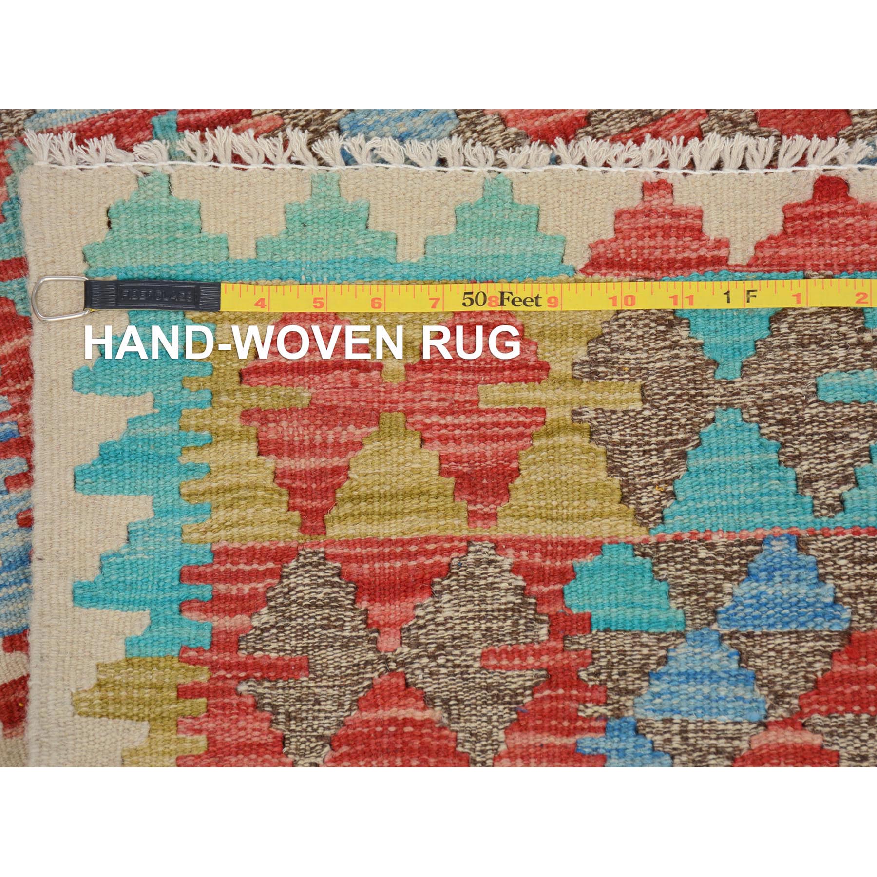2'8"x4' Colorful Reversible Flat Weave Afghan Kilim Pure Wool Hand Woven Oriental Rug Sh57574