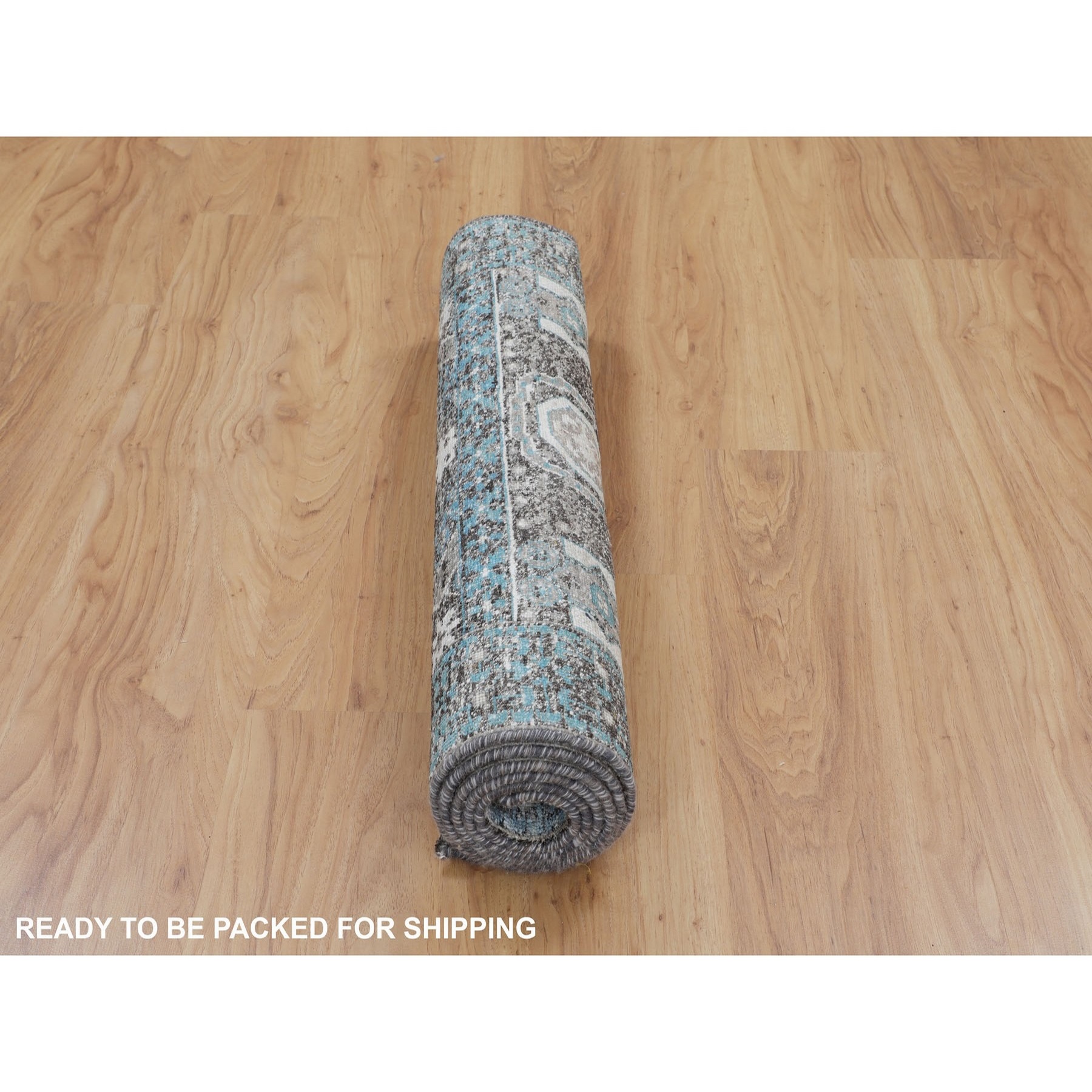 2'8"x6'1" Silk With Textured Wool Hi-Low Pile Mamluk Design Runner Hand Knotted Oriental Rug Sh58181
