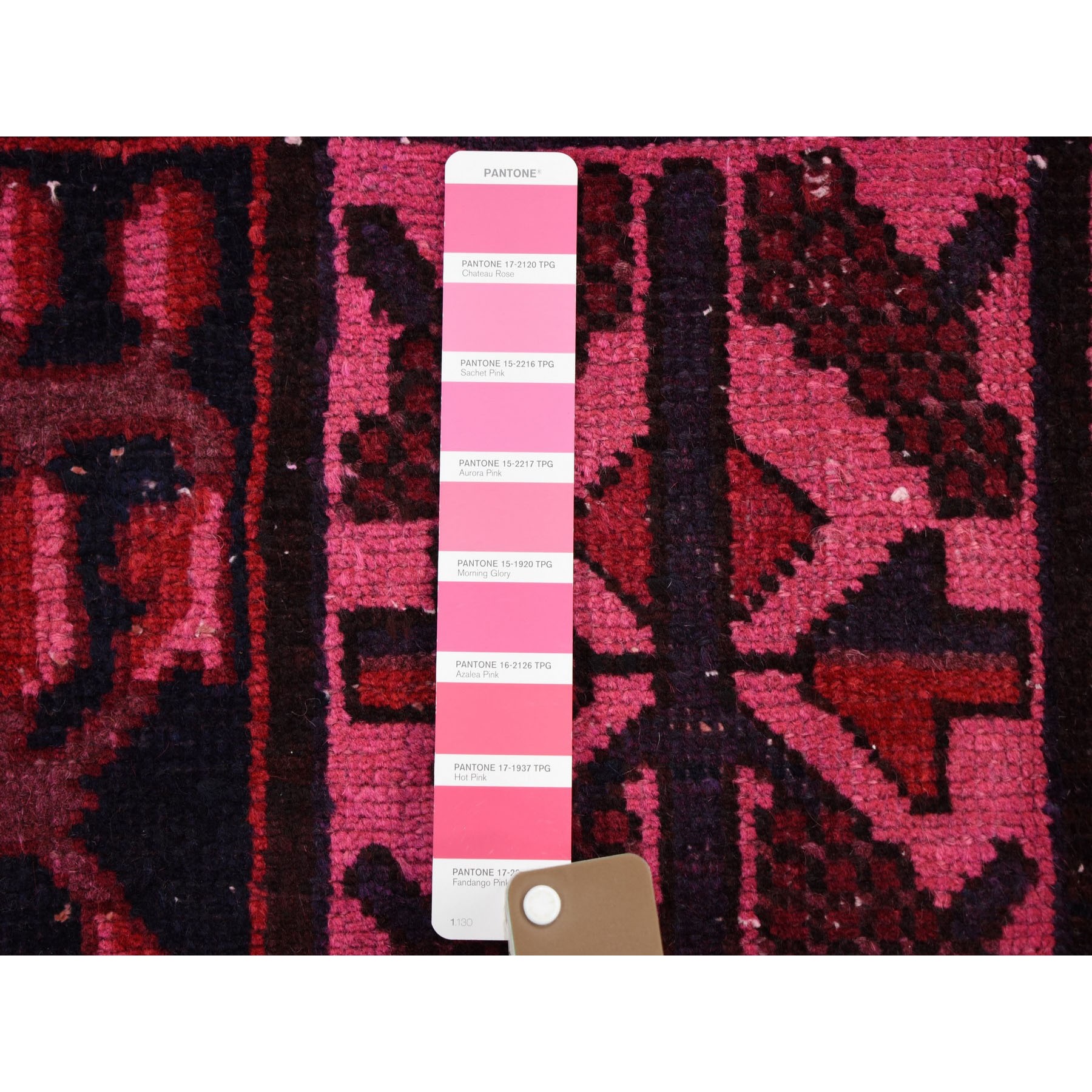 5'2"x9'9" Pink Gallery Size Vintage Overdyed Persian Bakhtiari Hand Knotted Oriental Rug Sh59186