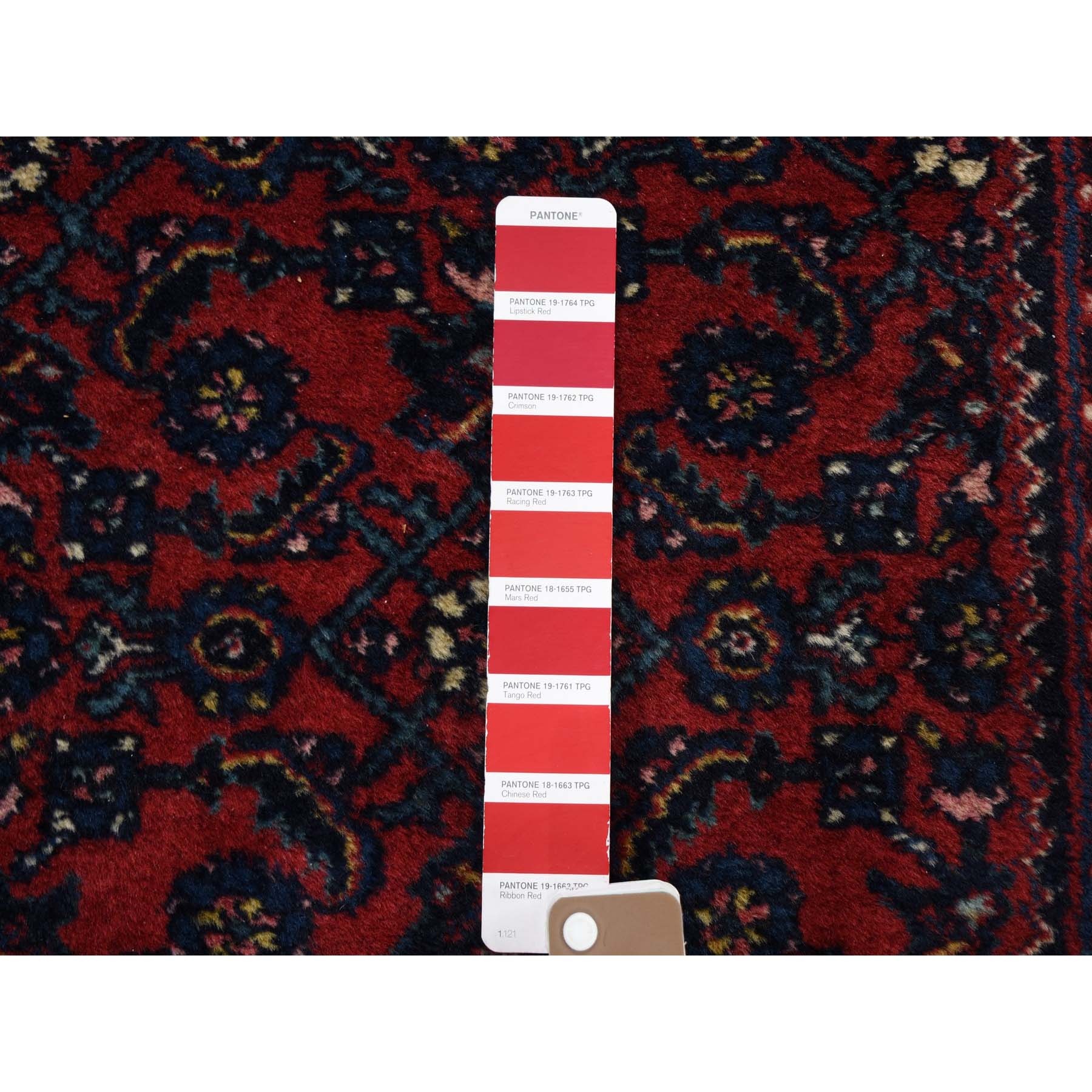 2'8"x16'8" Red Antique Persian Hamadan XL Runner Fish Design Dense Weave Oriental Rug Sh59297