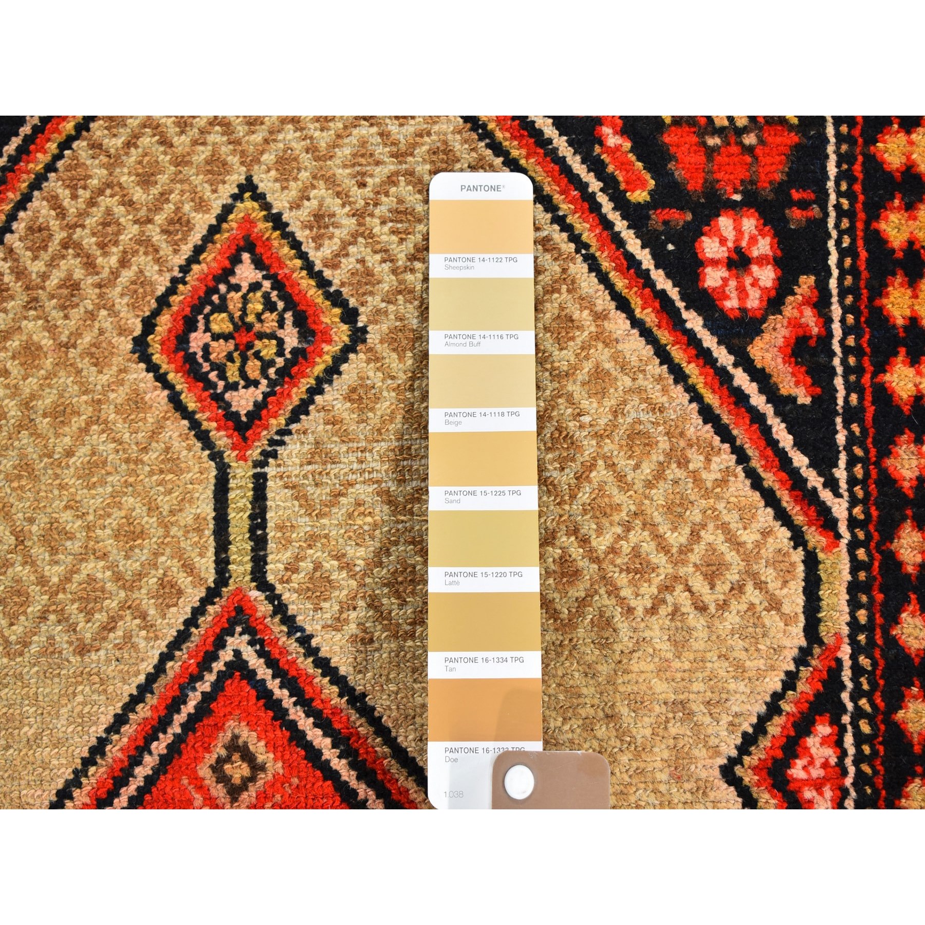 3'2"x15'9" Brown Camel Hair Antique Persian Serab Wide XL Runner Even Wear Good Condition Pure Wool Hand Knotted Oriental Rug Sh59511