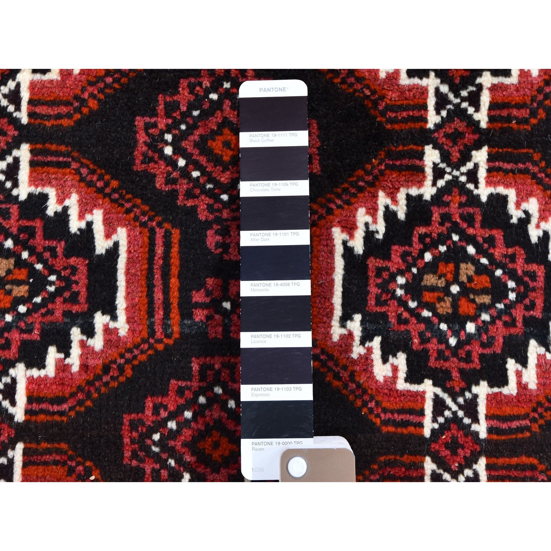 4'4"x8' Vintage Persian Large Baluch Pure Wool Runner Geometric Hand Knotted Oriental Rug Sh59759