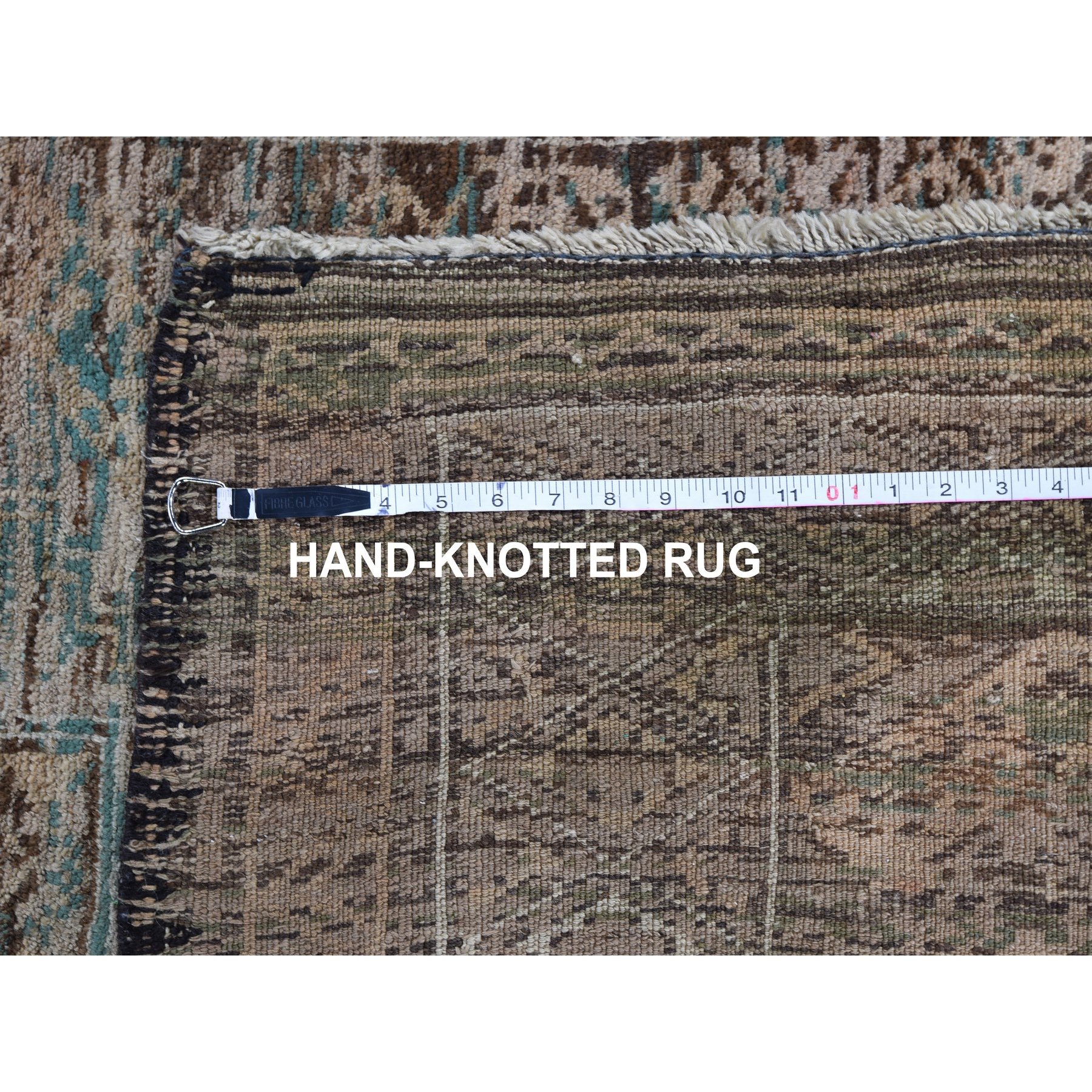 4'x8' Washed out and Vintage Afghan Baluch Pure Wool Hand Knotted Oriental Rug Sh59770