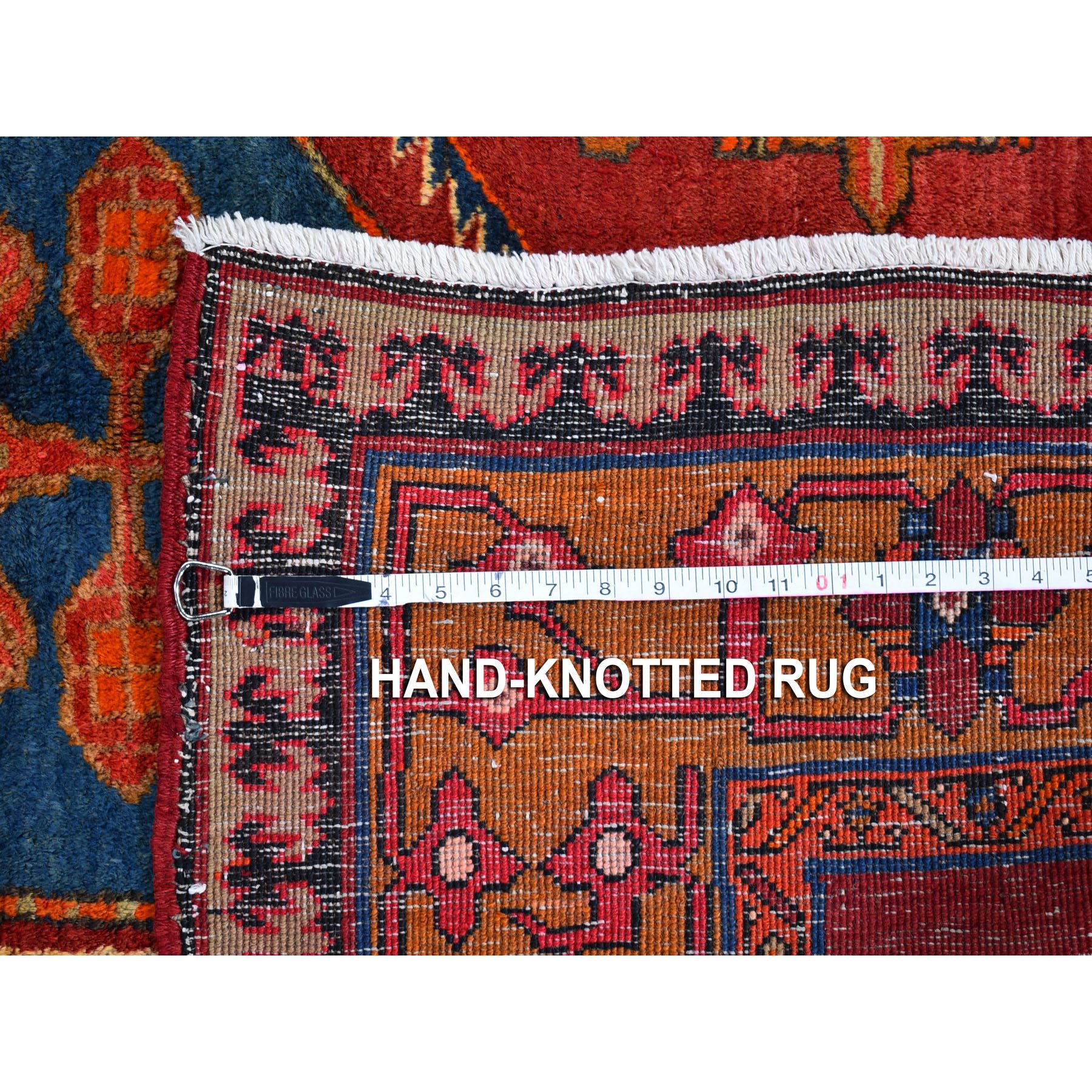 5'x12'9" Burnt Orange Vintage West Persian Wide Gallery Size Runner Pure Wool Hand Knotted Oriental Rug Sh59867