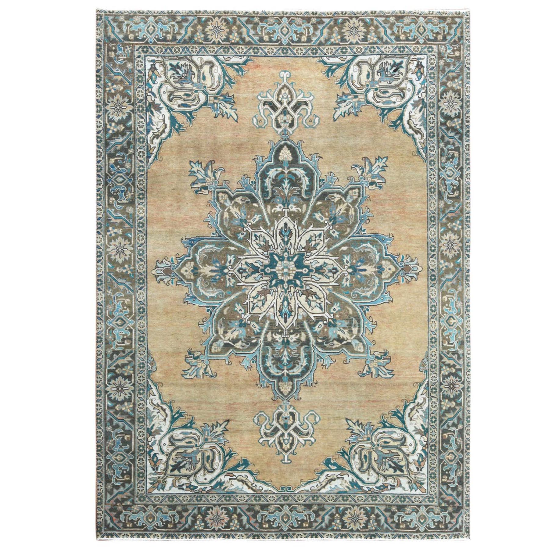 Serapi Heriz and Bakhshayesh Collection Hand Knotted Beige Rug No: 1120772