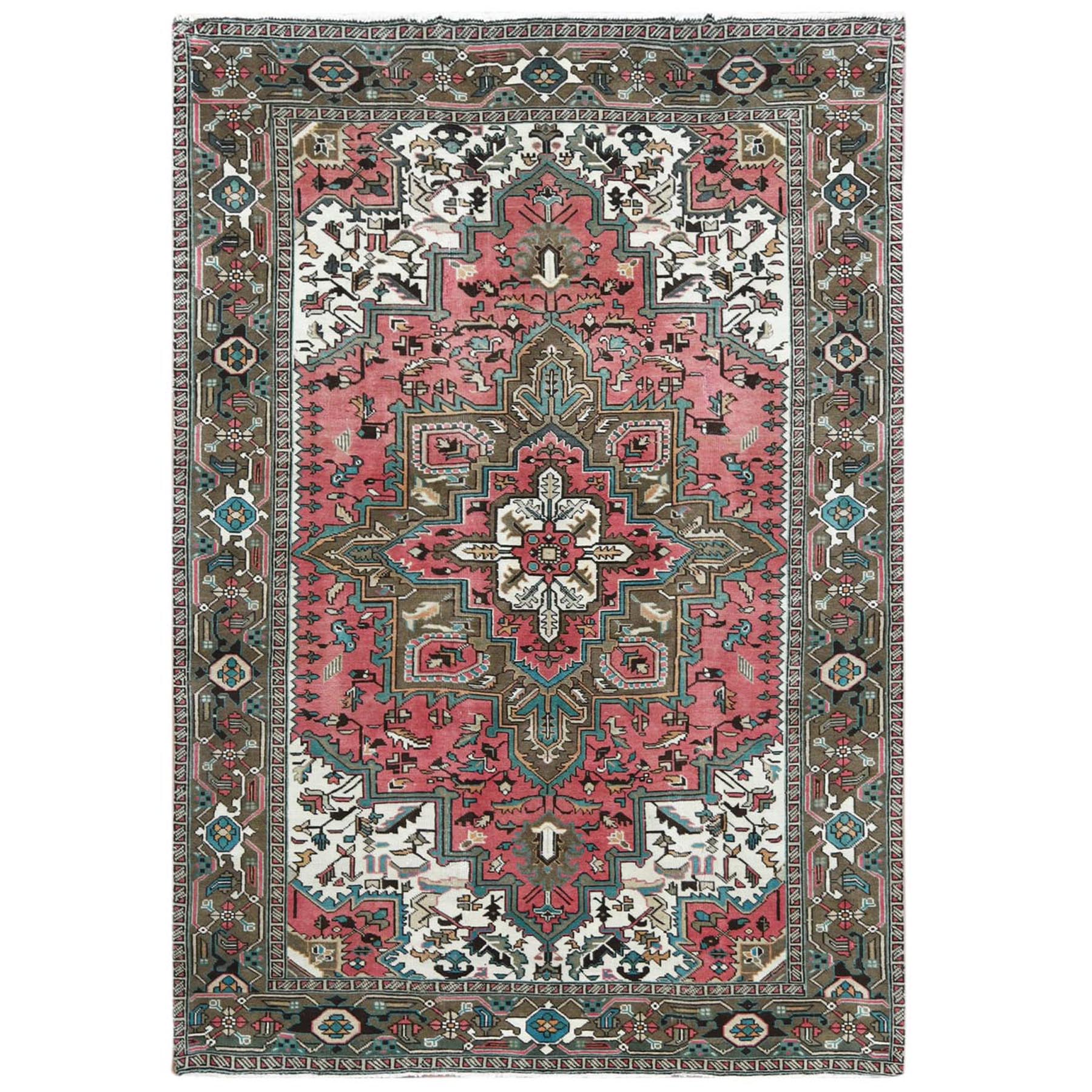 Serapi Heriz and Bakhshayesh Collection Hand Knotted Red Rug No: 1120778