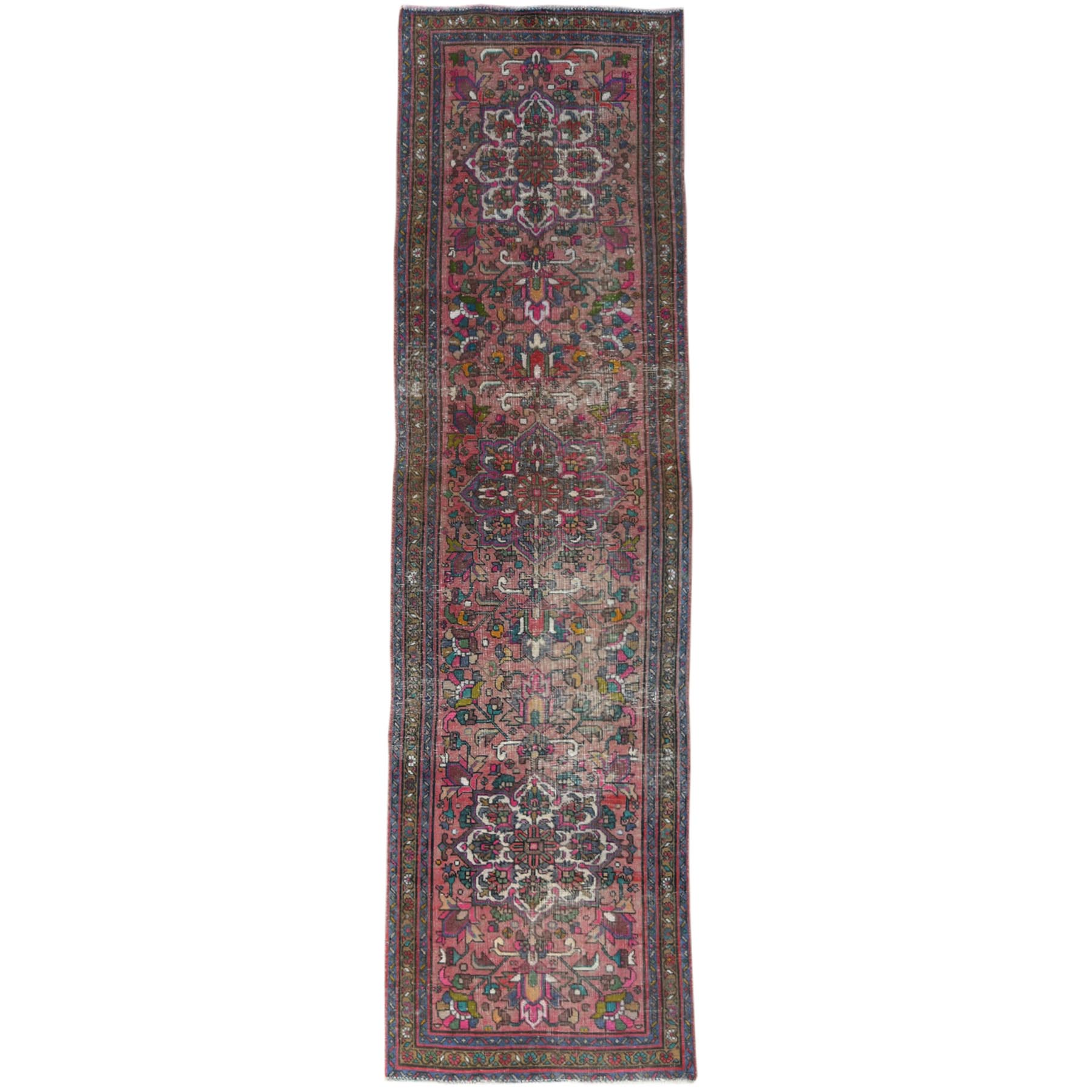 Fetneh Collection And Vintage Overdyed Collection Hand Knotted Red Rug No: 1121004