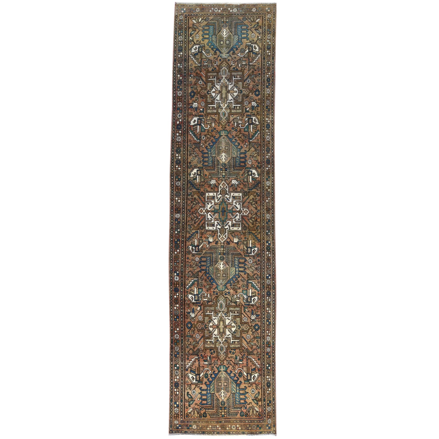 Fetneh Collection And Vintage Overdyed Collection Hand Knotted Brown Rug No: 1121032