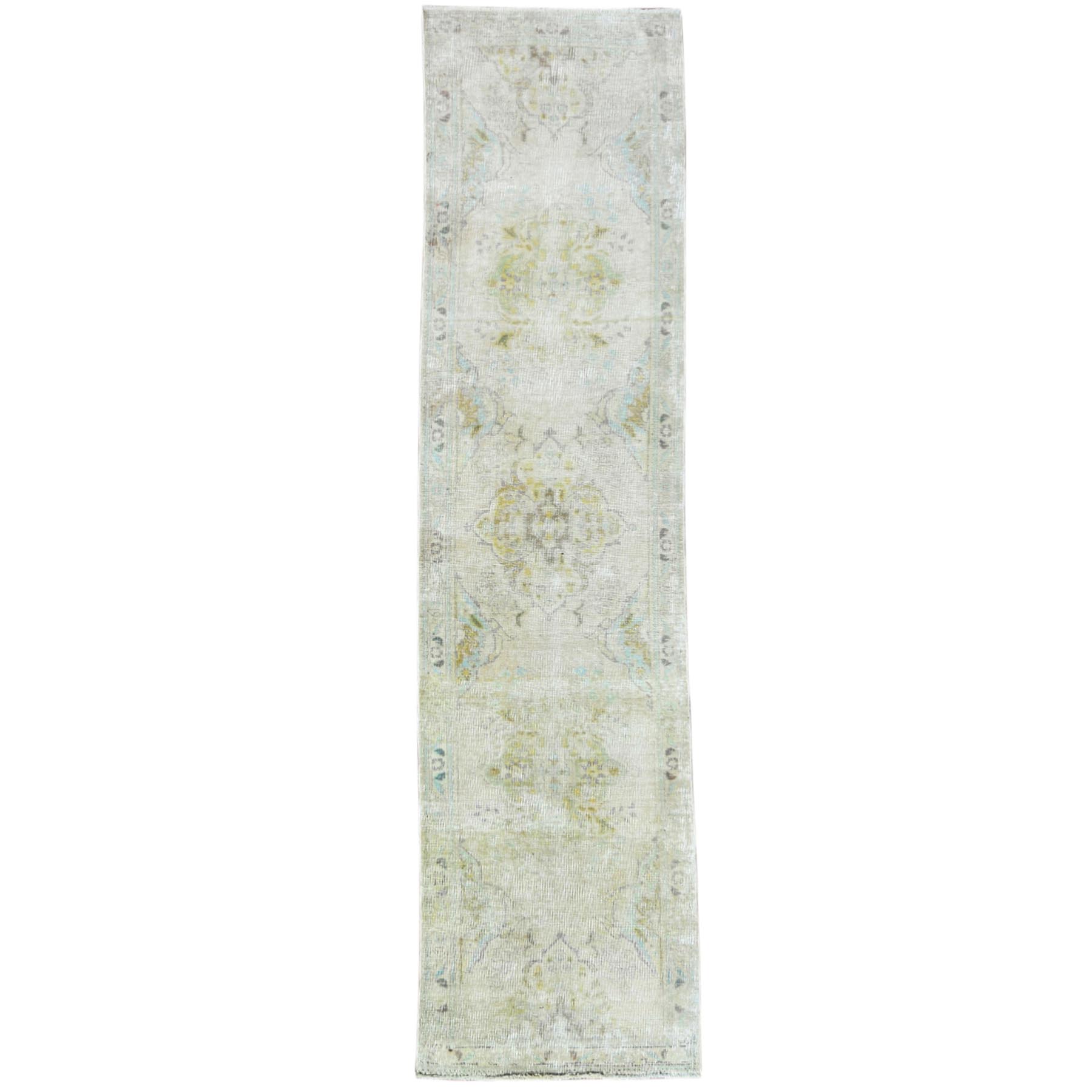 Fetneh Collection And Vintage Overdyed Collection Hand Knotted Ivory Rug No: 1121034