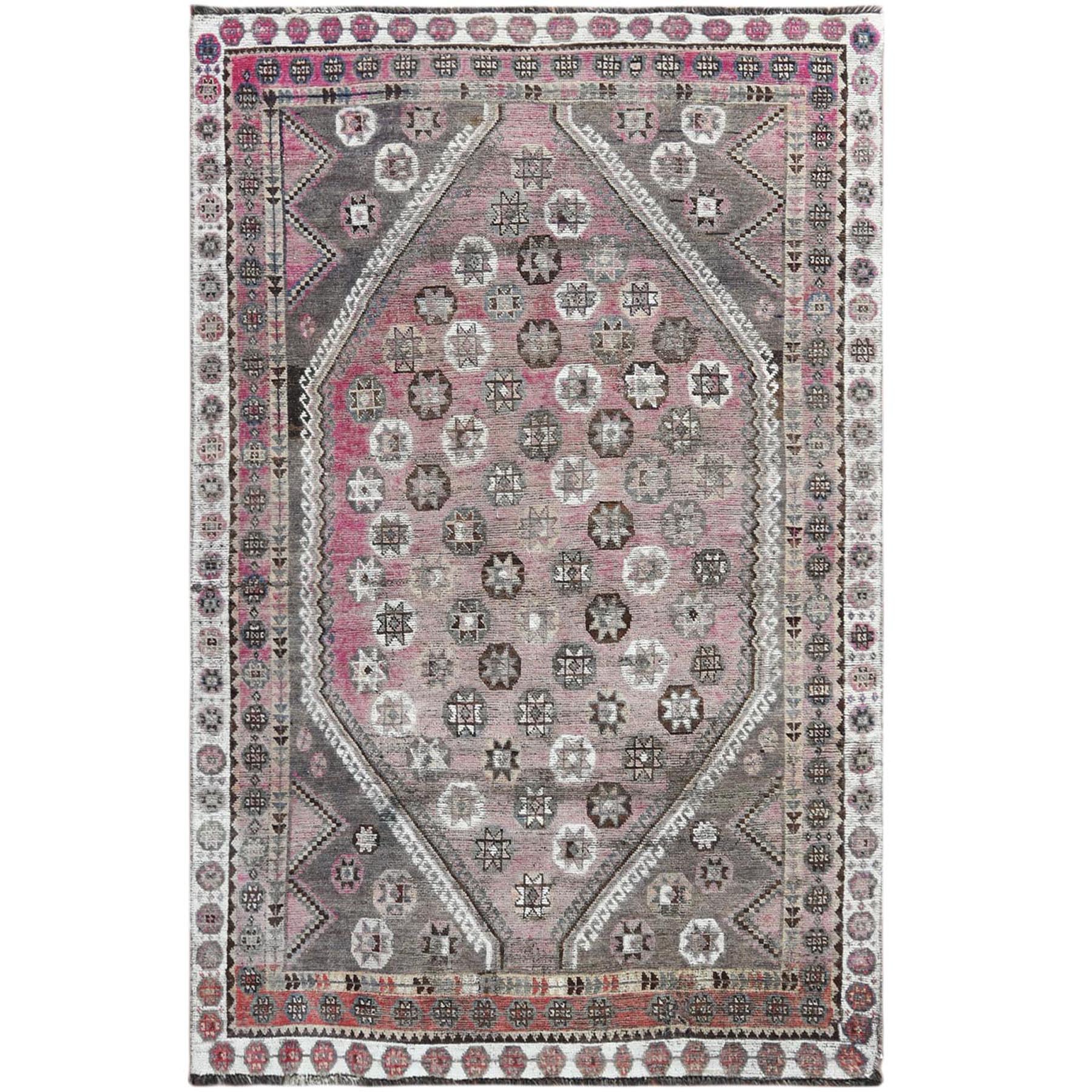 Fetneh Collection And Vintage Overdyed Collection Hand Knotted Pink Rug No: 1121144
