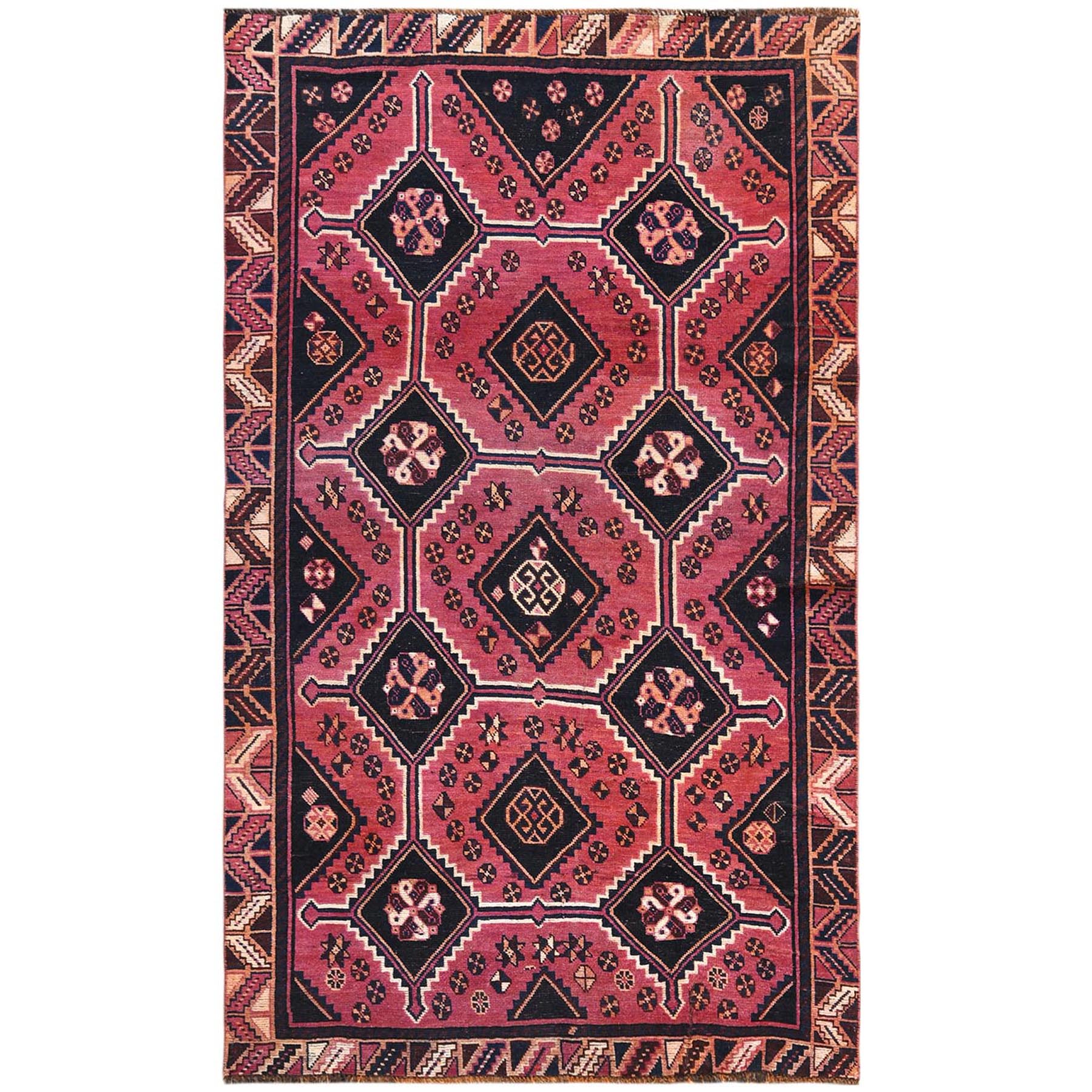 Fetneh Collection And Vintage Overdyed Collection Hand Knotted Pink Rug No: 1121220
