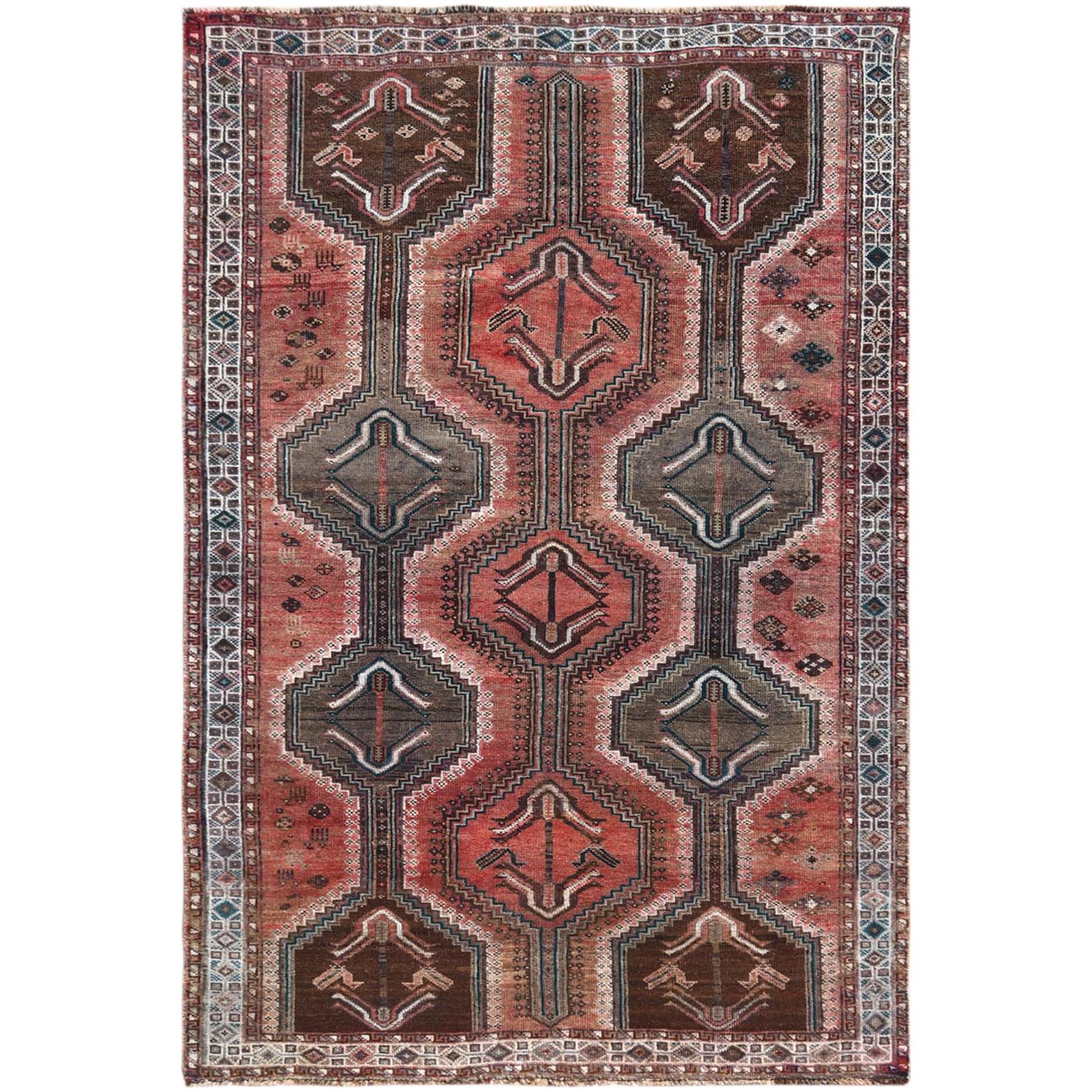 Fetneh Collection And Vintage Overdyed Collection Hand Knotted Red Rug No: 1121234