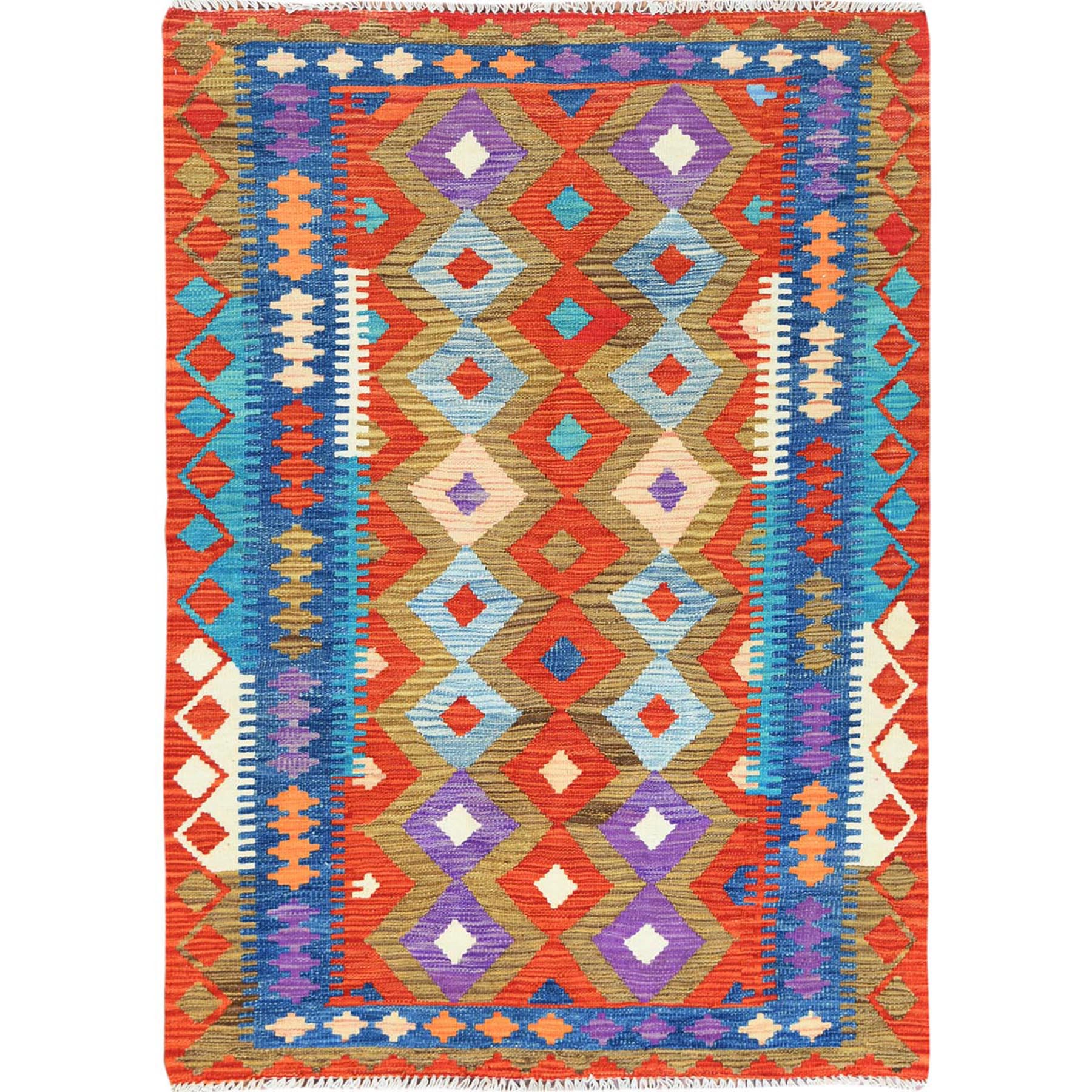 Fine Kilim Collection Hand Woven Red Rug No: 1121278