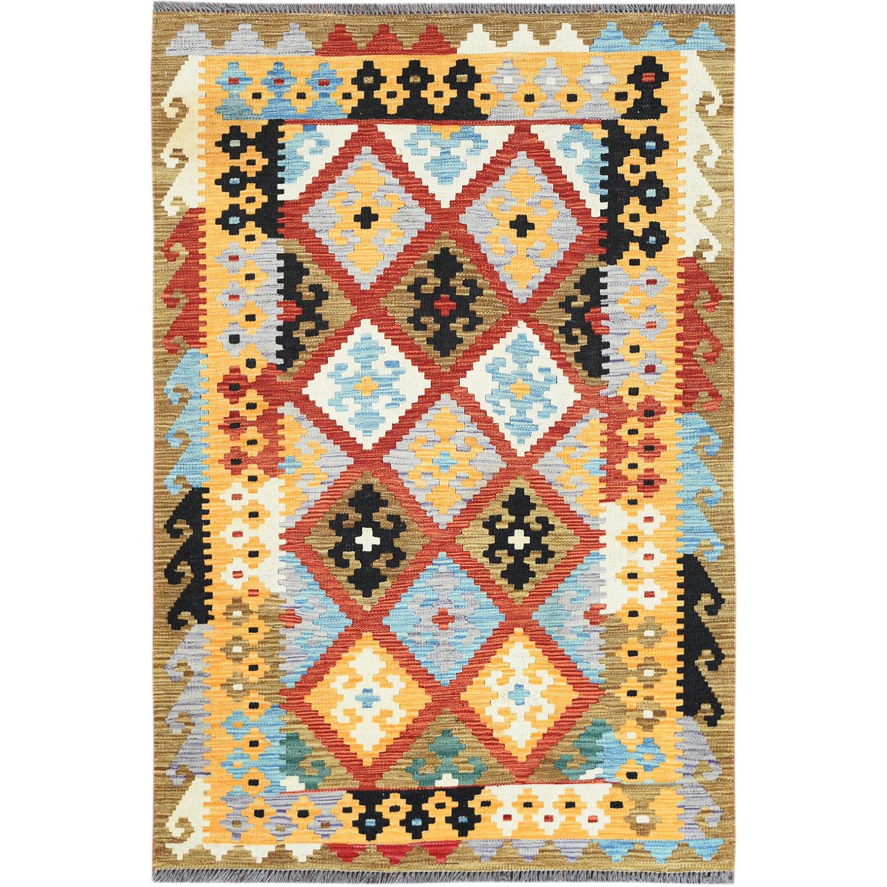 Fine Kilim Collection Hand Woven Beige Rug No: 1121308