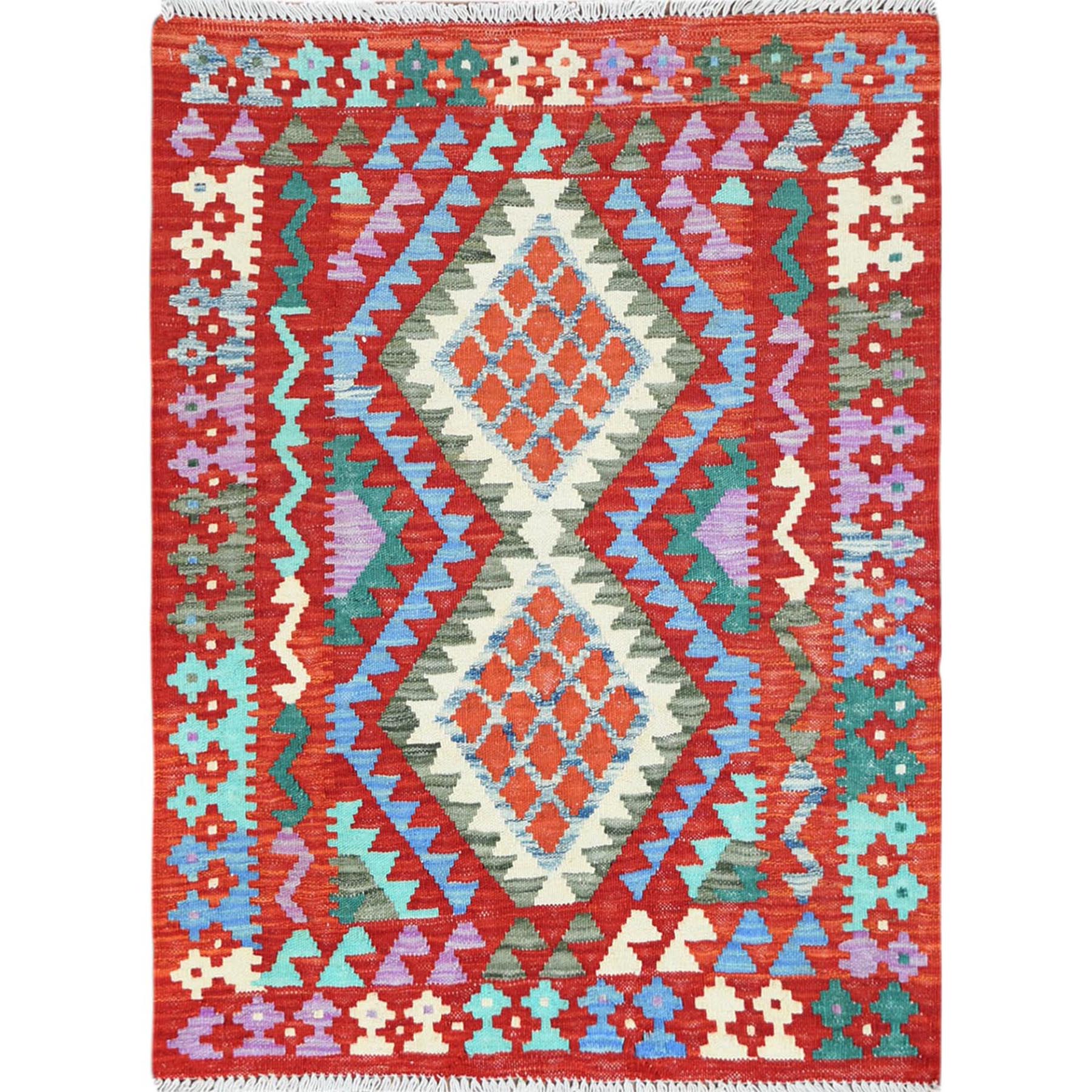 Fine Kilim Collection Hand Woven Red Rug No: 1121346