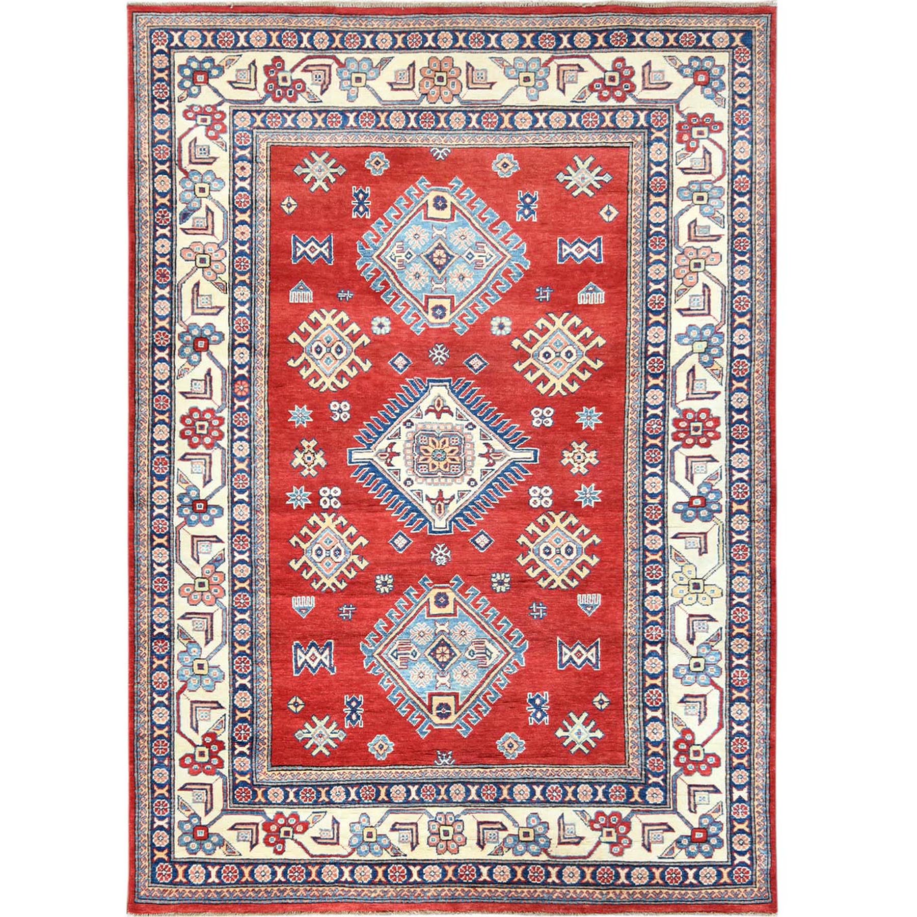 Caucasian Collection Hand Knotted Red Rug No: 1121414