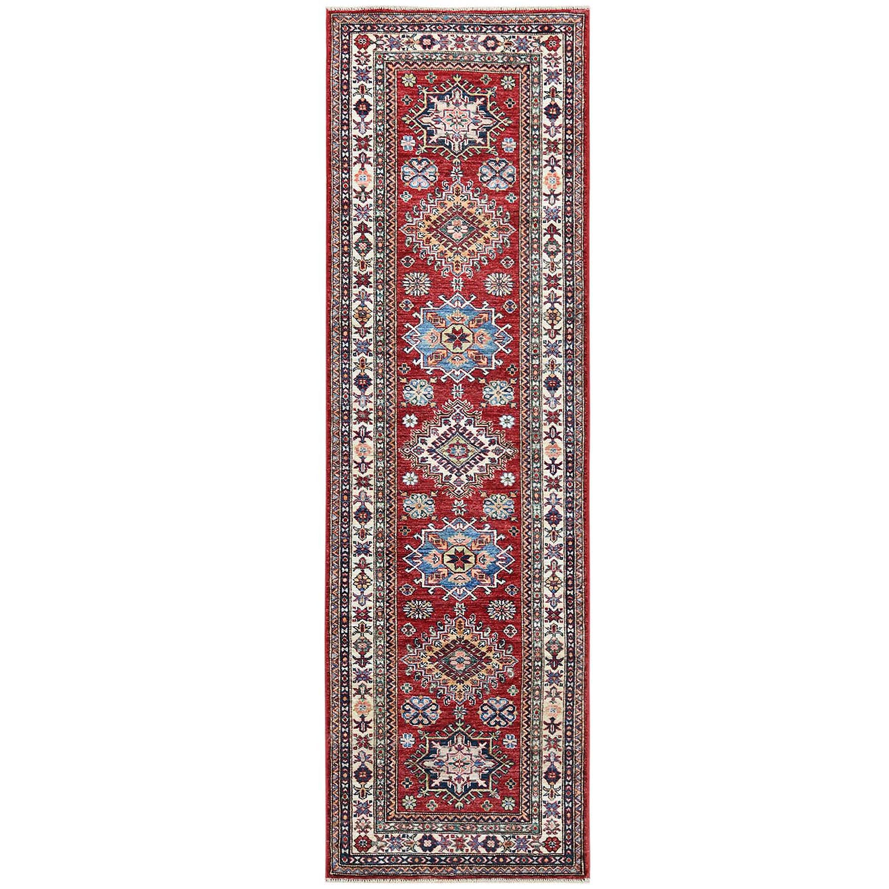 Caucasian Collection Hand Knotted Red Rug No: 1121548