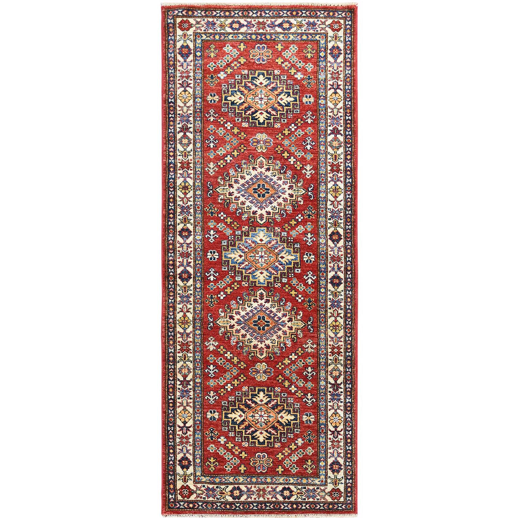 Caucasian Collection Hand Knotted Red Rug No: 1121570