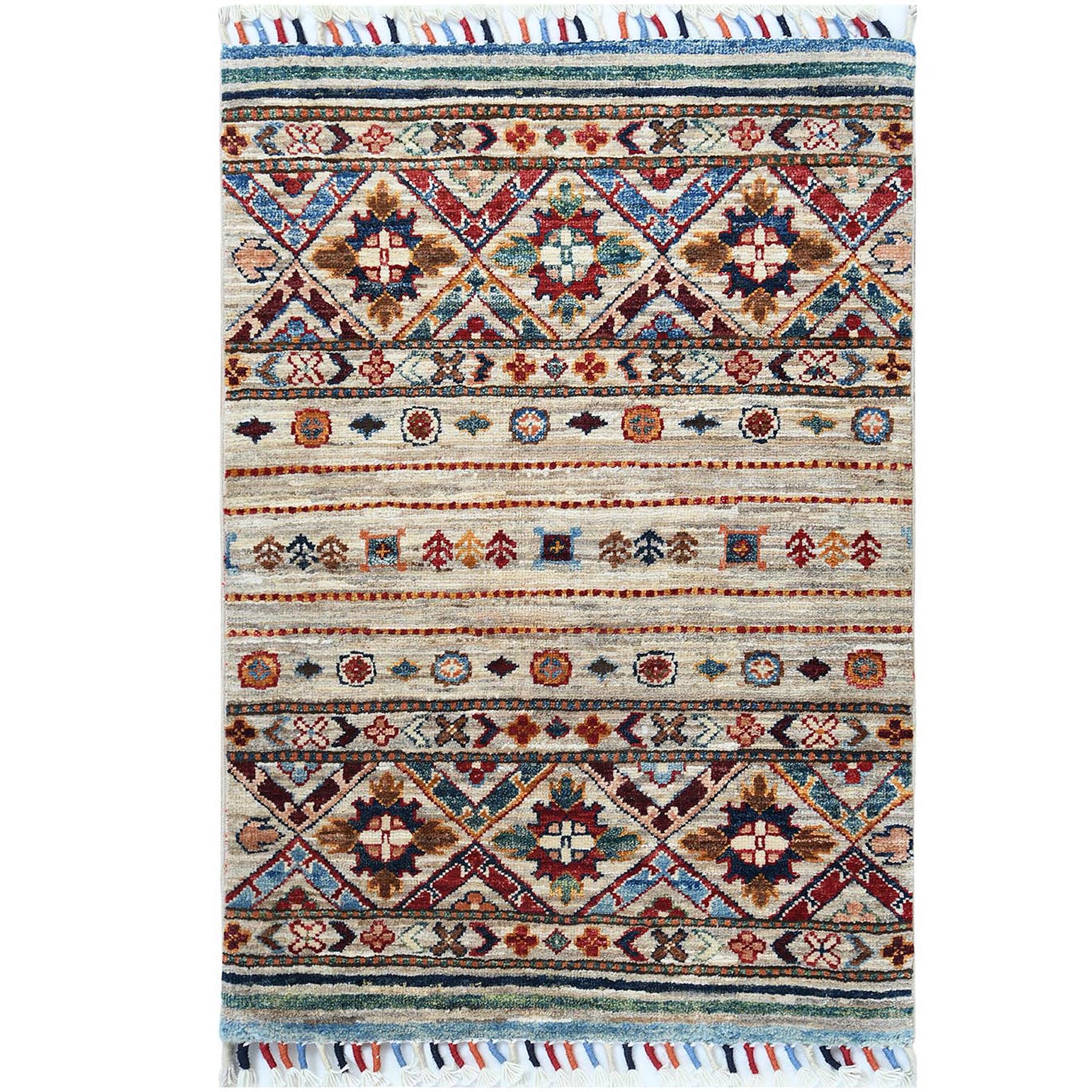 Caucasian Collection Hand Knotted Beige Rug No: 1121616