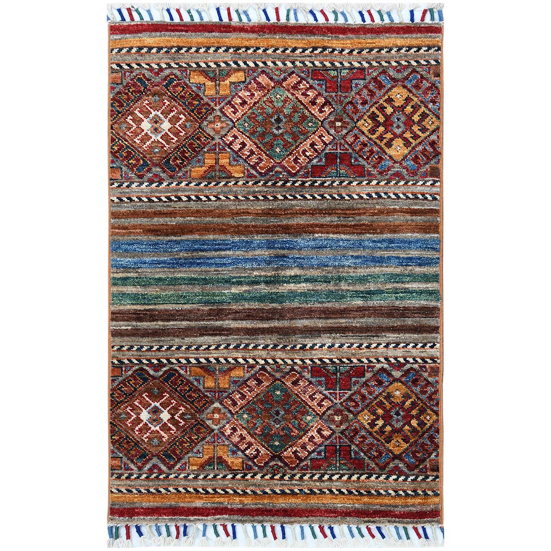 Caucasian Collection Hand Knotted Brown Rug No: 1121624