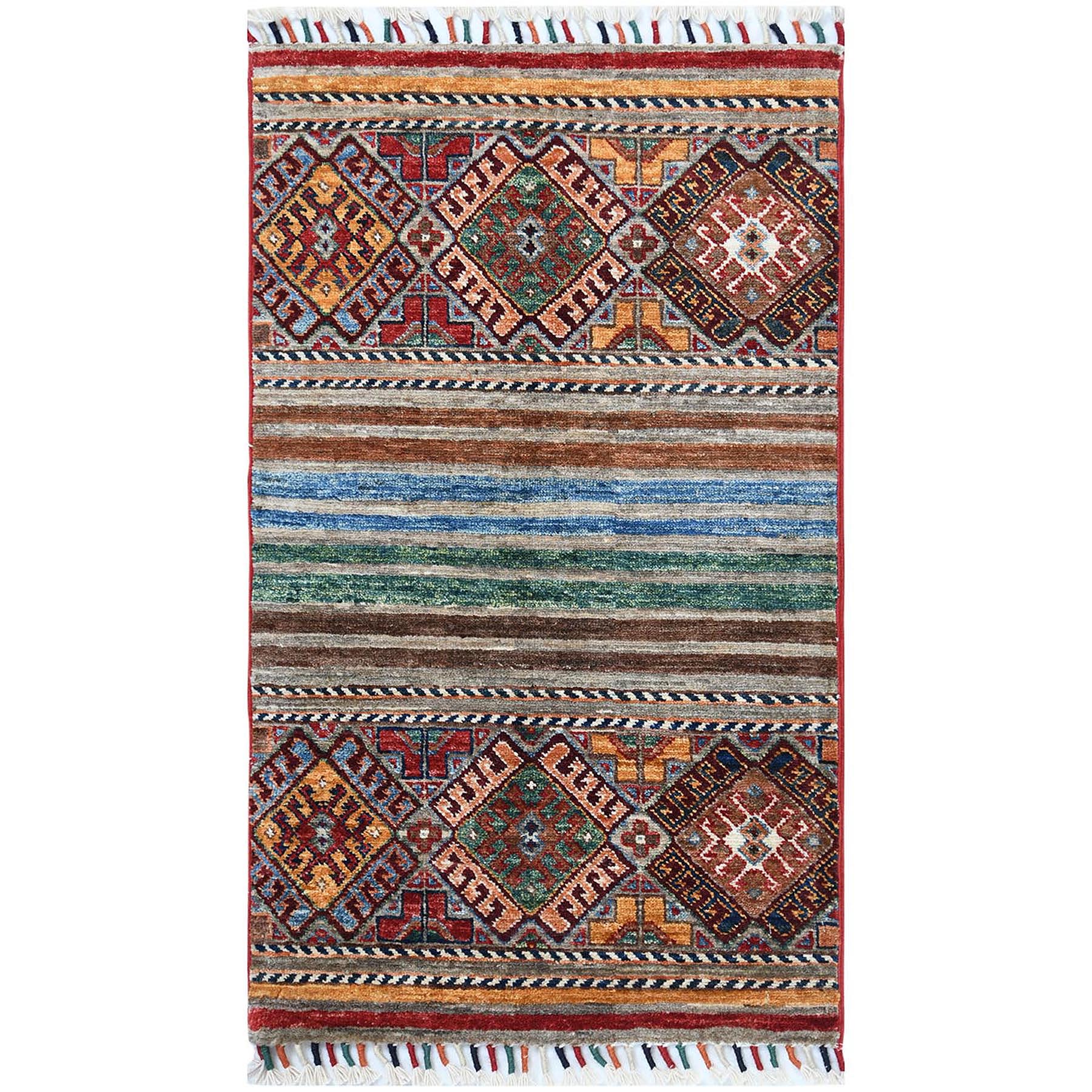 Caucasian Collection Hand Knotted Brown Rug No: 1121638