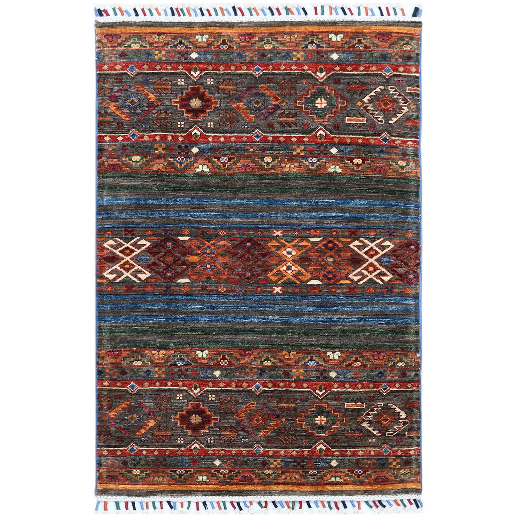 Caucasian Collection Hand Knotted Red Rug No: 1121654