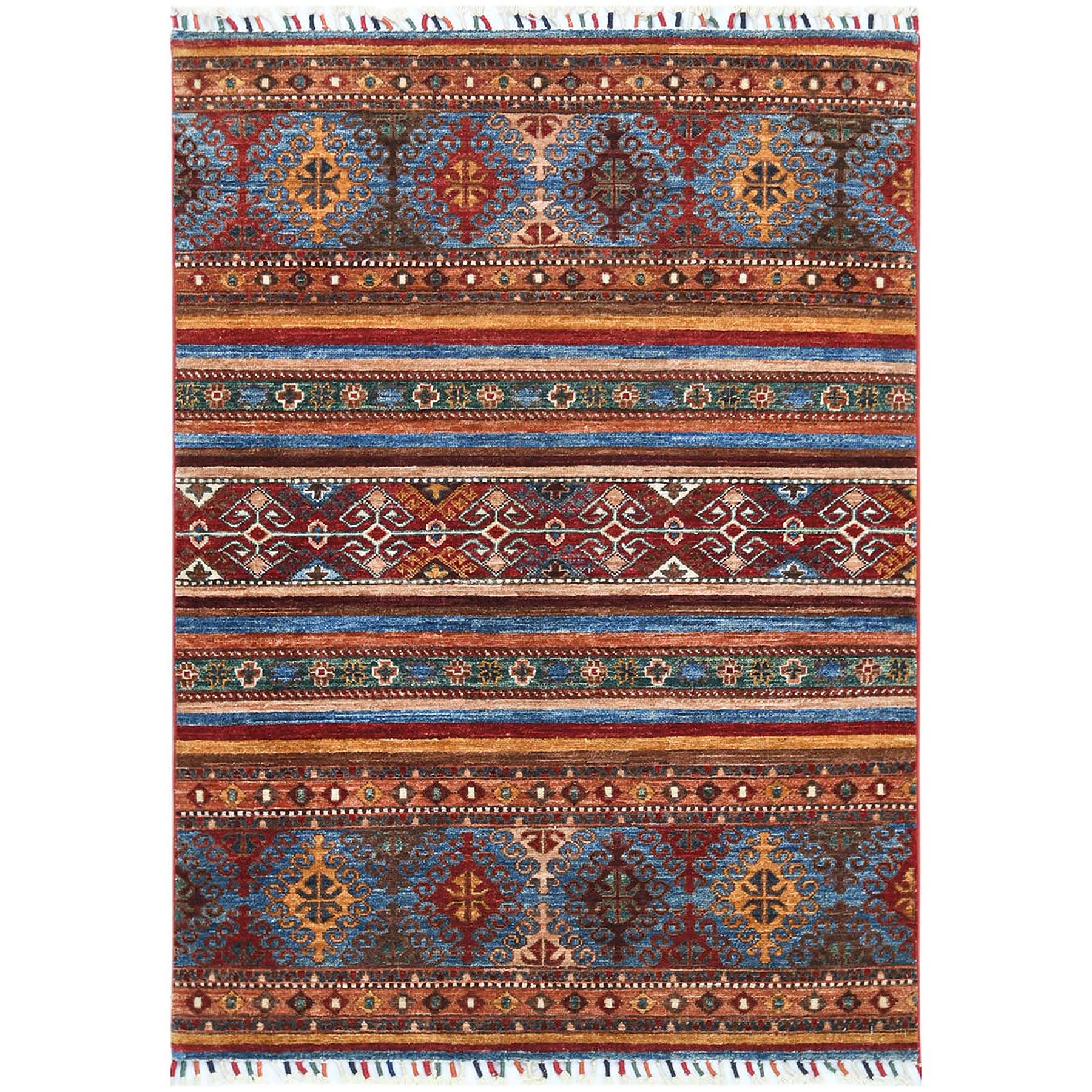 Caucasian Collection Hand Knotted Red Rug No: 1121672