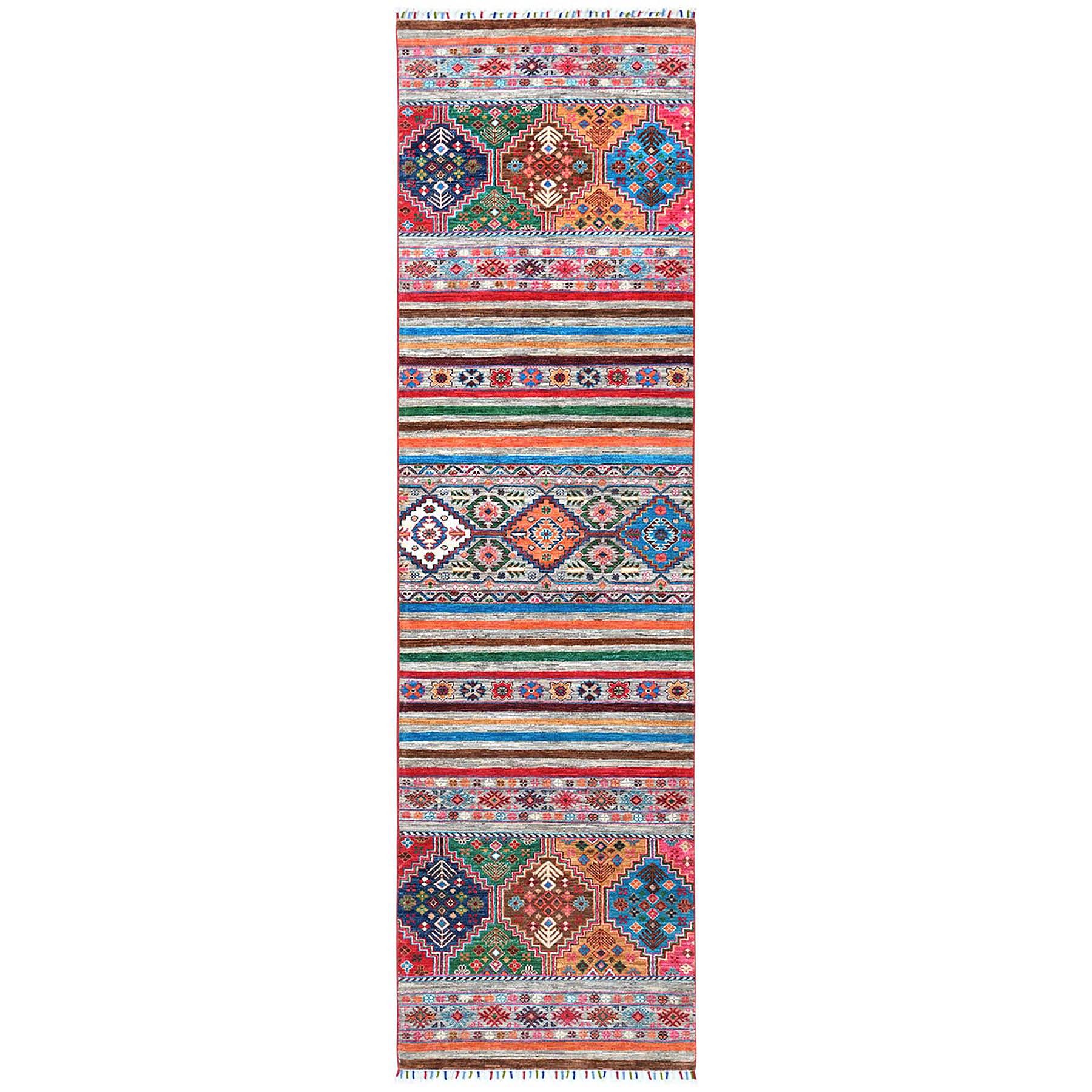 Caucasian Collection Hand Knotted Brown Rug No: 1121684