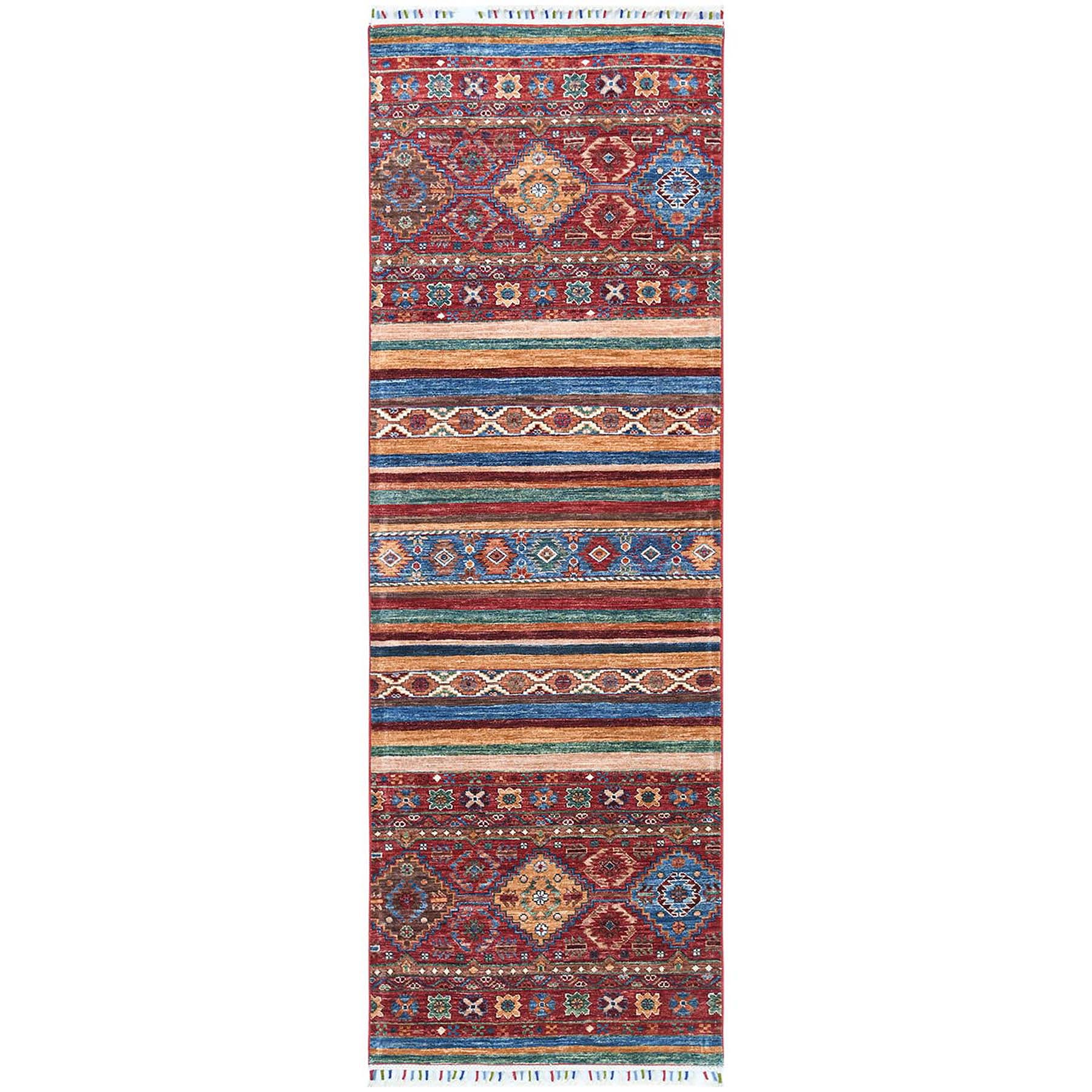 Caucasian Collection Hand Knotted Red Rug No: 1121694