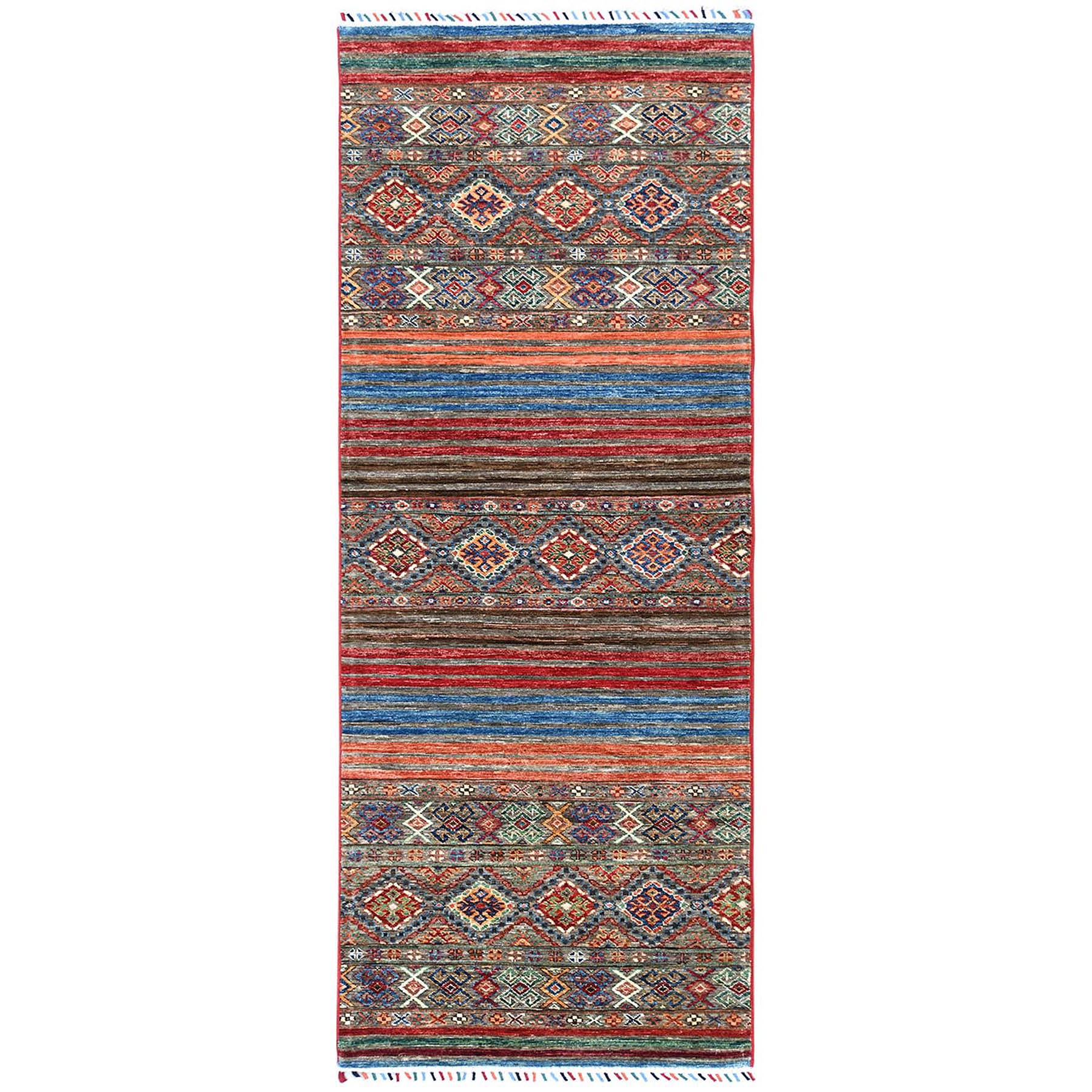 Caucasian Collection Hand Knotted Grey Rug No: 1121698