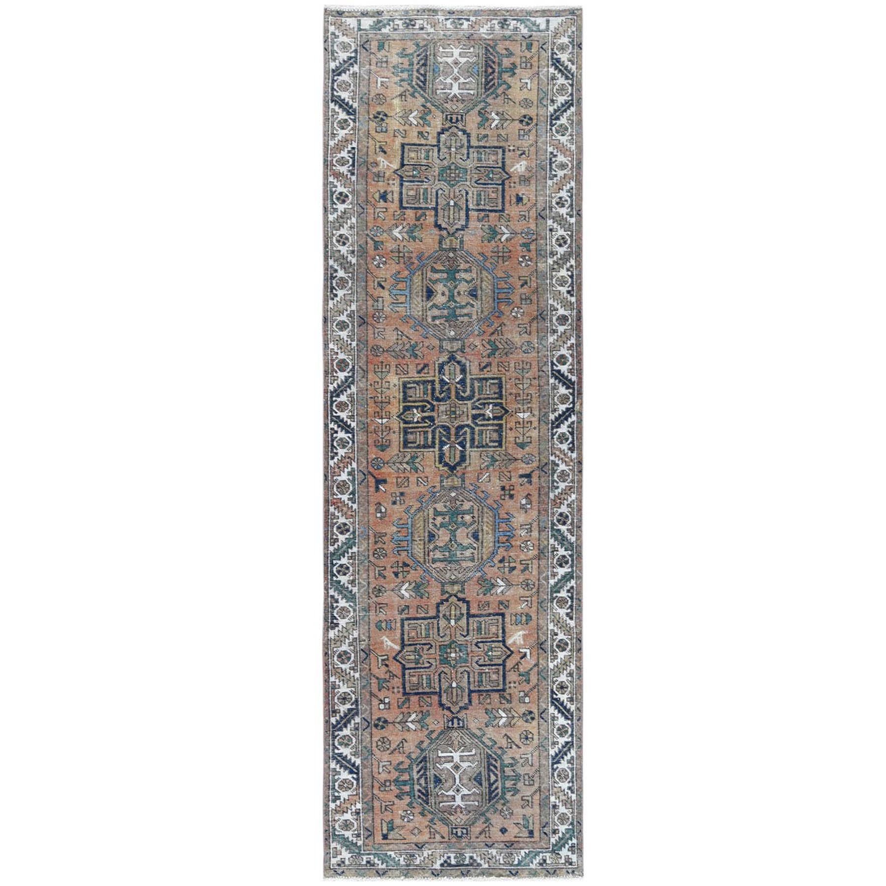 Fetneh Collection And Vintage Overdyed Collection Hand Knotted Brown Rug No: 1121758
