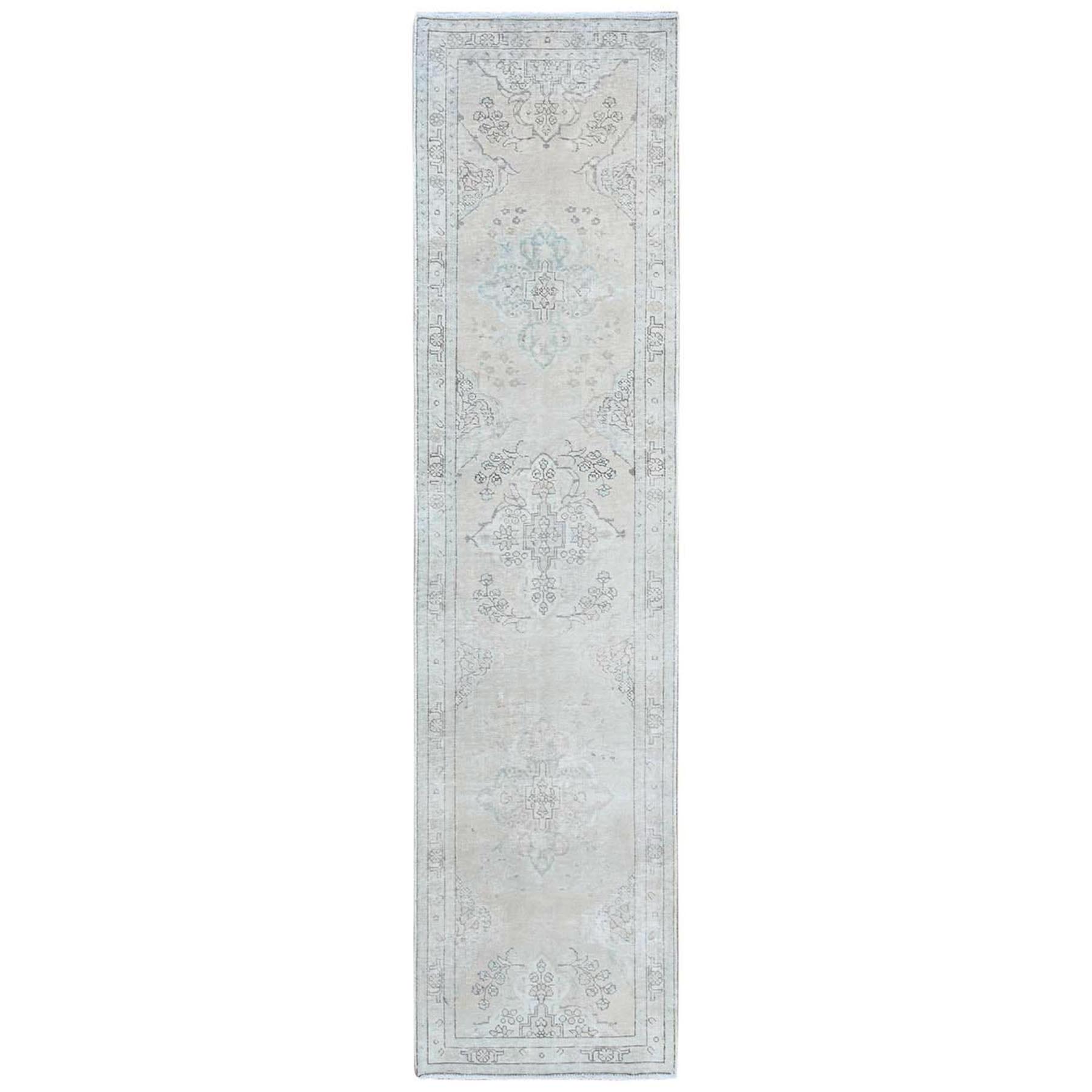 Fetneh Collection And Vintage Overdyed Collection Hand Knotted Ivory Rug No: 1121820