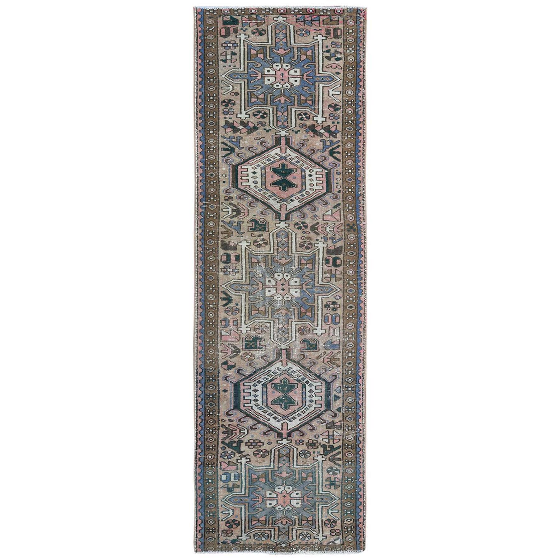 Fetneh Collection And Vintage Overdyed Collection Hand Knotted Beige Rug No: 1121824