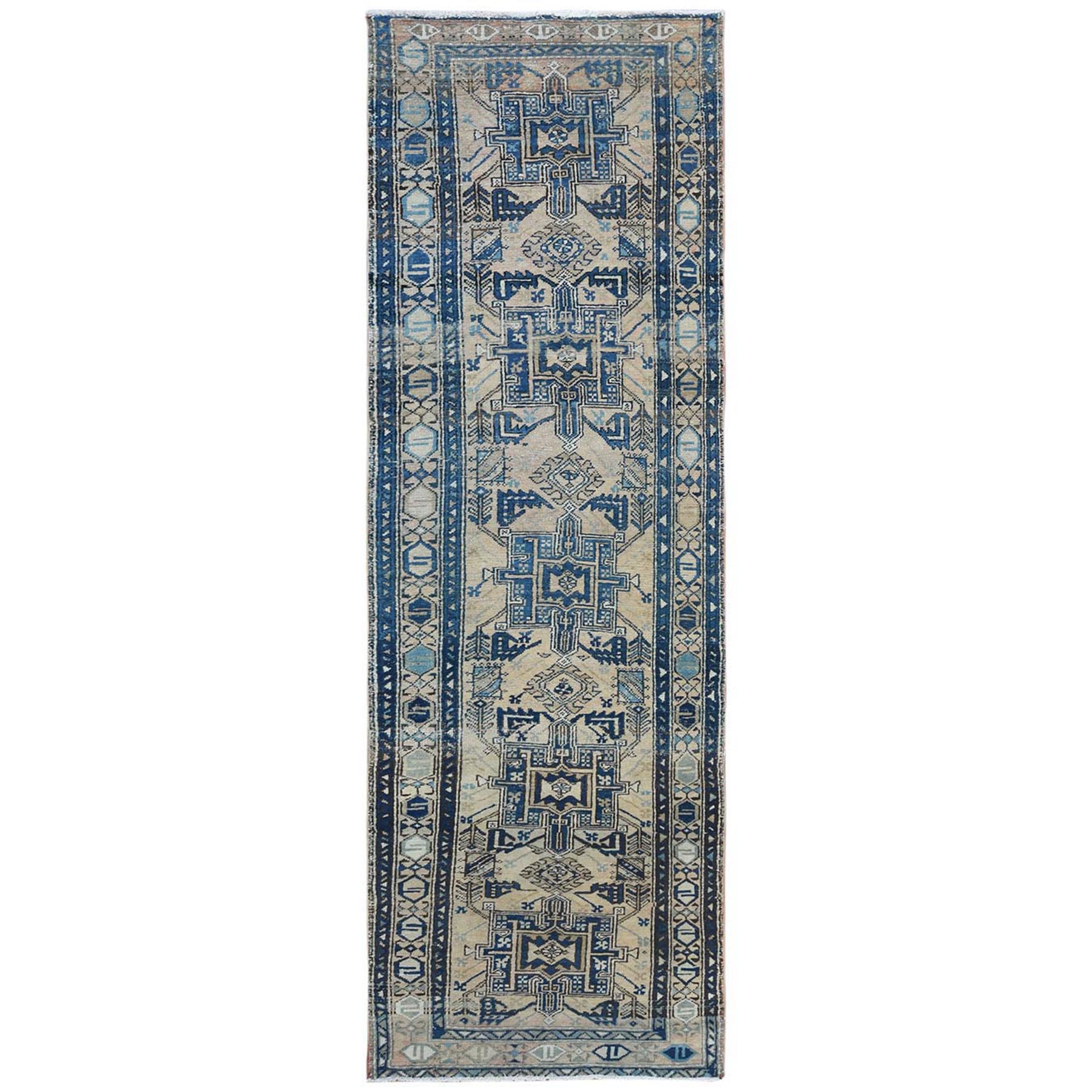 Fetneh Collection And Vintage Overdyed Collection Hand Knotted Beige Rug No: 1121826