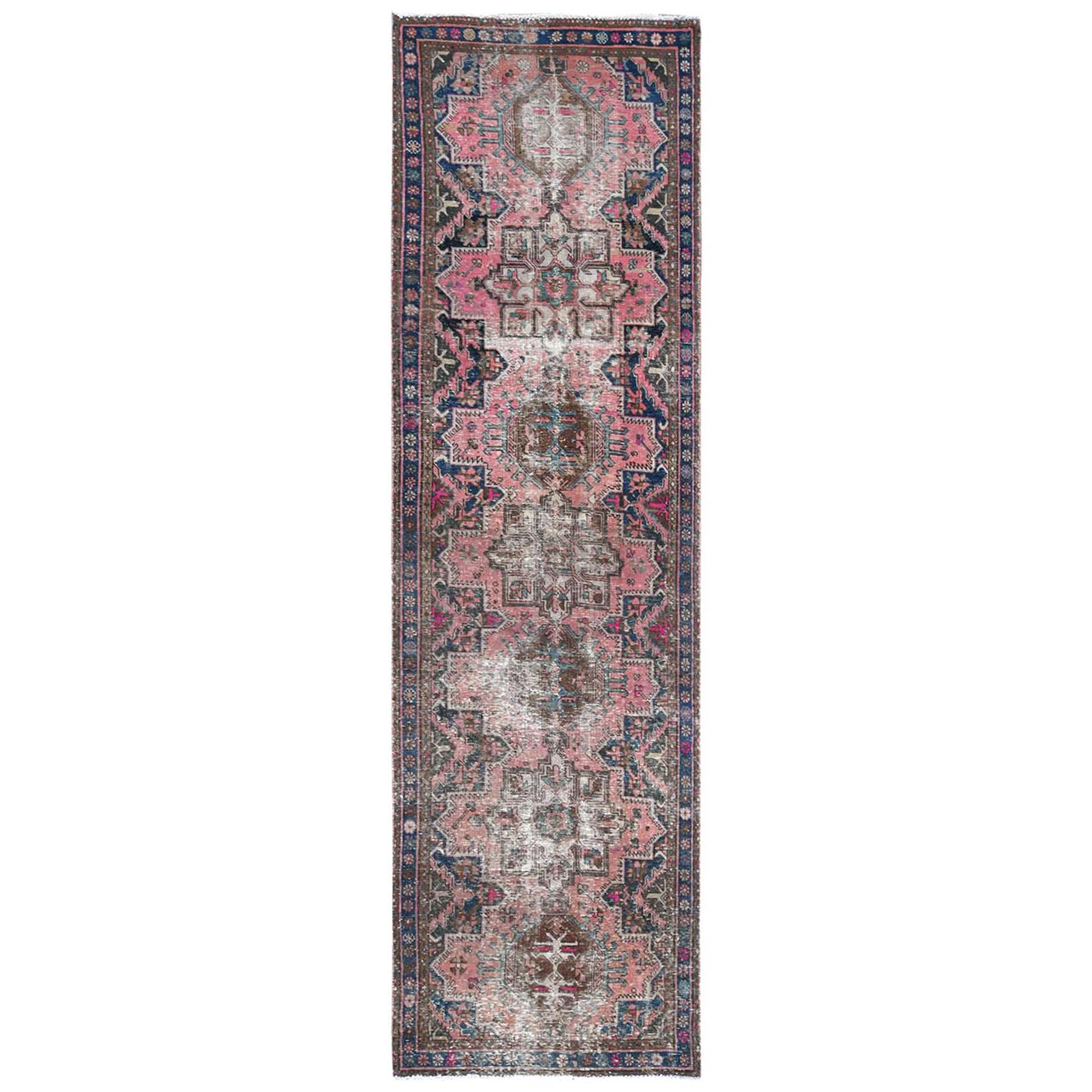 Fetneh Collection And Vintage Overdyed Collection Hand Knotted Pink Rug No: 1121838